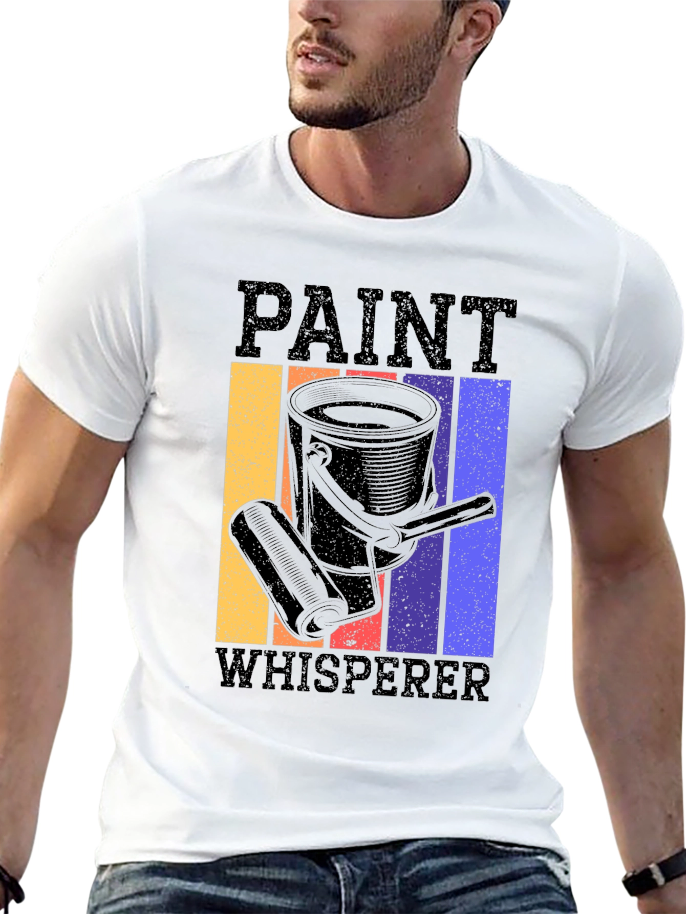Black Paint Whisperer Graphic Tee - Retro Style view 13