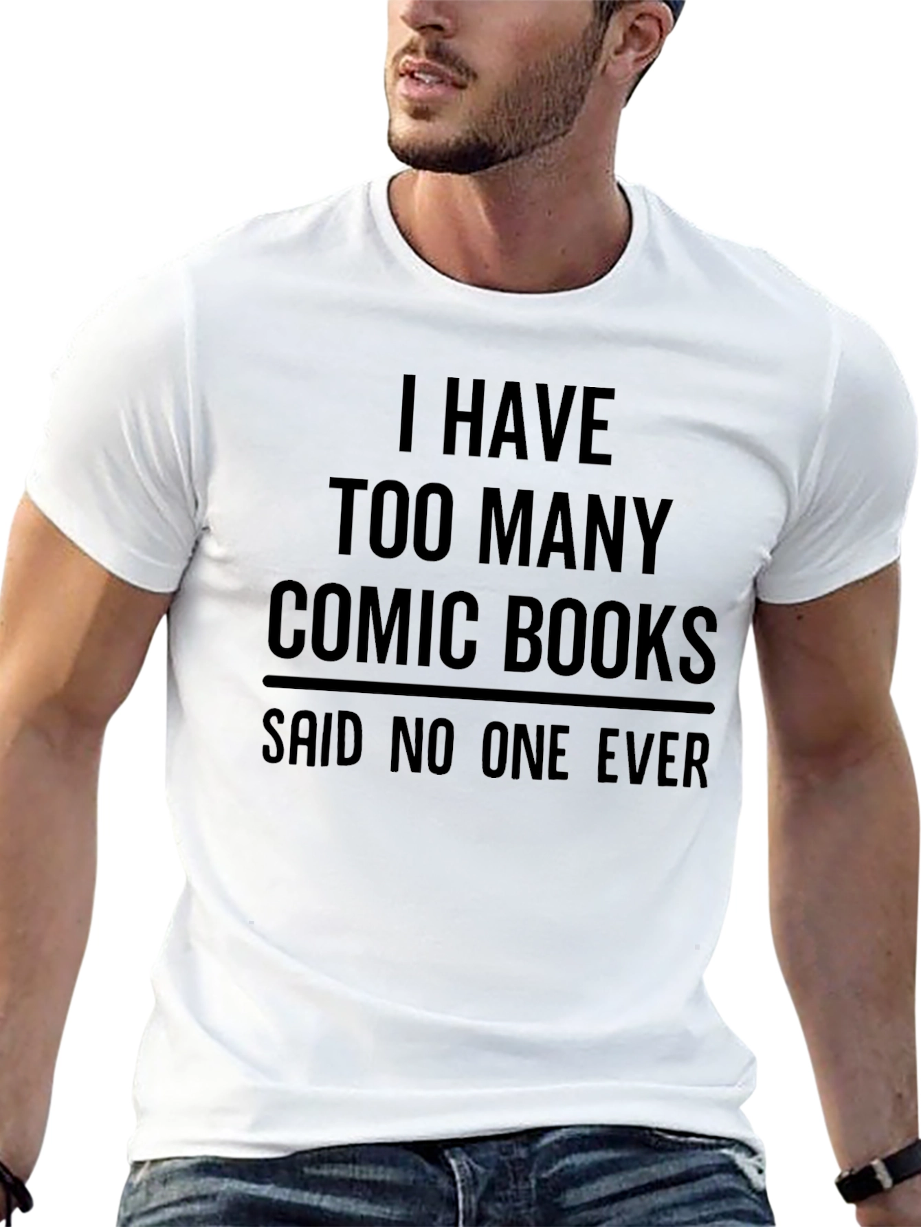 Black Comic Book Lover T-Shirt - "Too Many" Funny Tee view 13