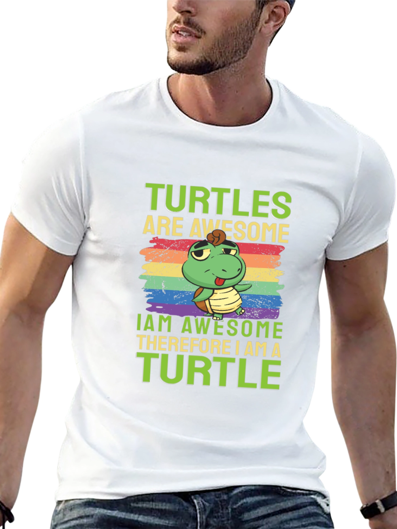 Black Turtles Are Awesome Graphic Tee view 13