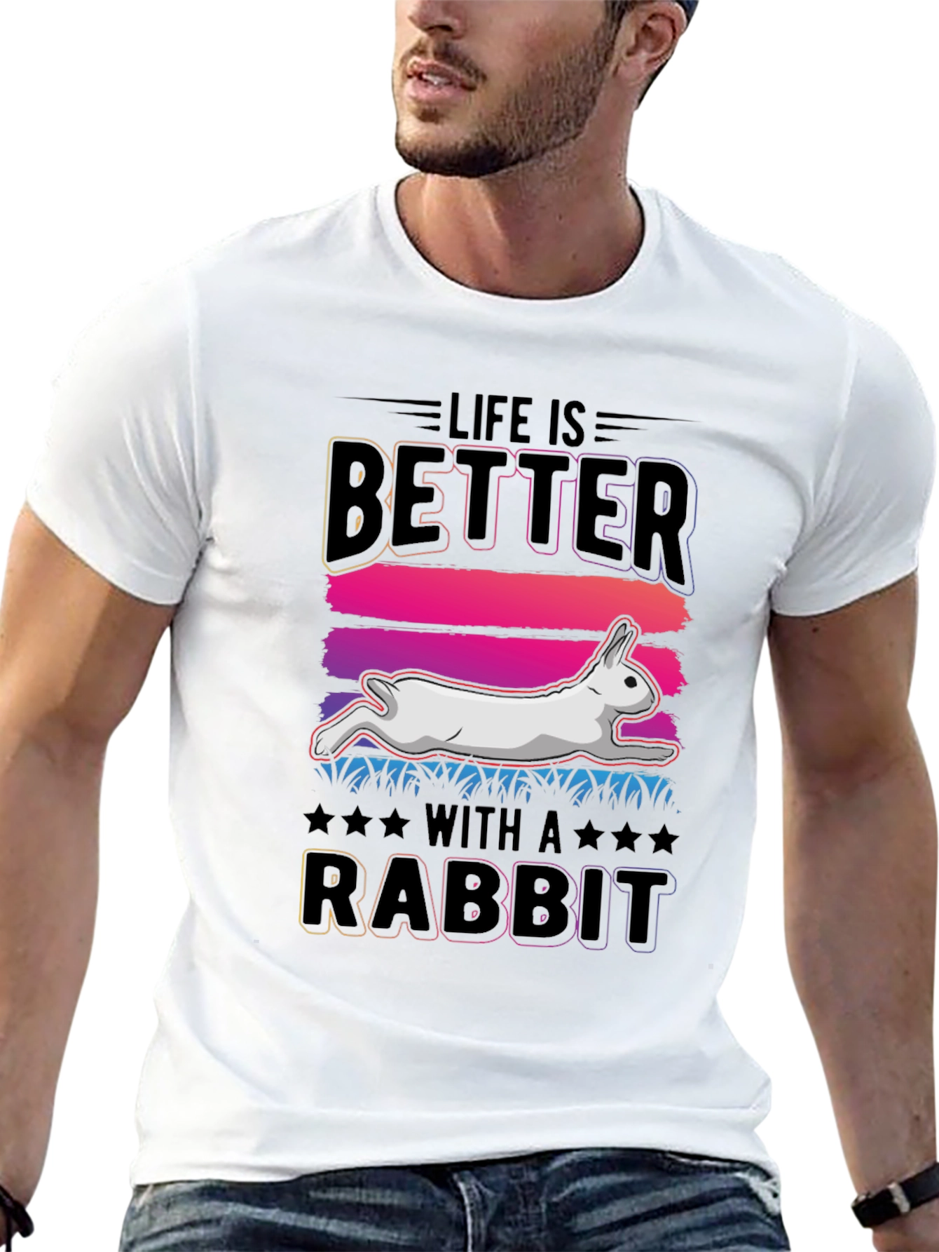 Black Life is Better with a Rabbit T-Shirt view 13