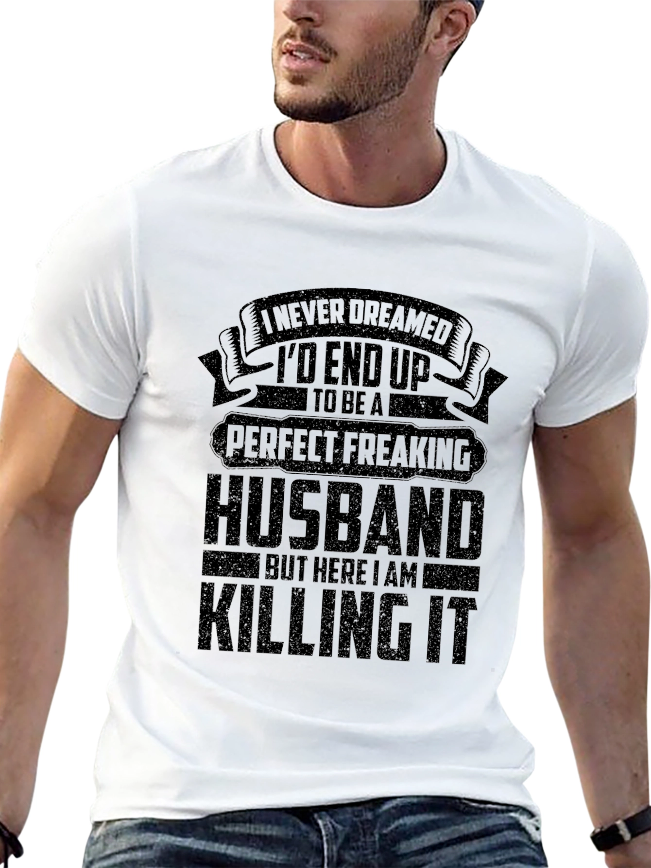 Black Perfect Freaking Husband T-Shirt view 13