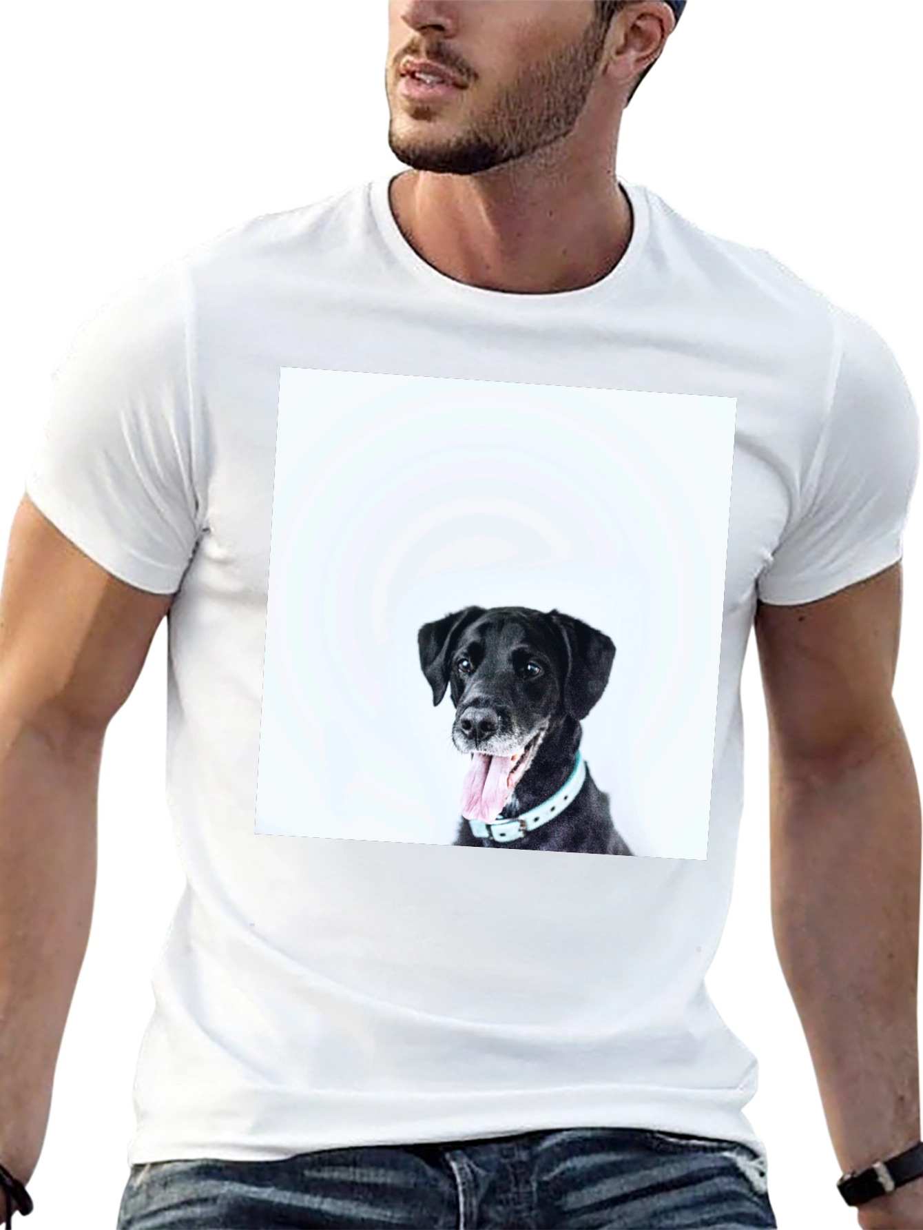 Black Black Dog Graphic T-Shirt - Unisex Casual Wear view 13
