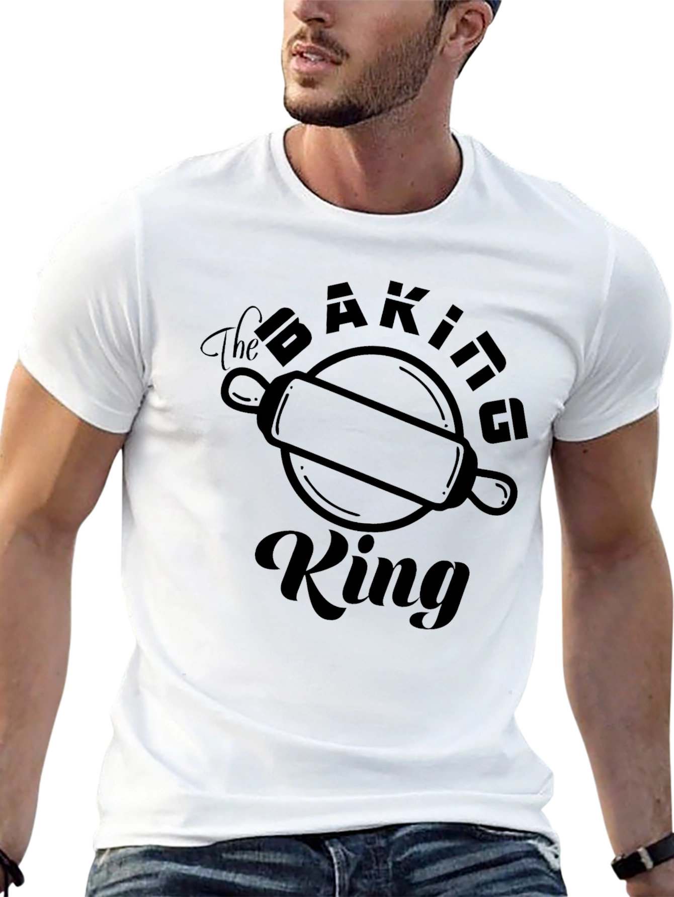 Black The Baking King Graphic T-Shirt view 13