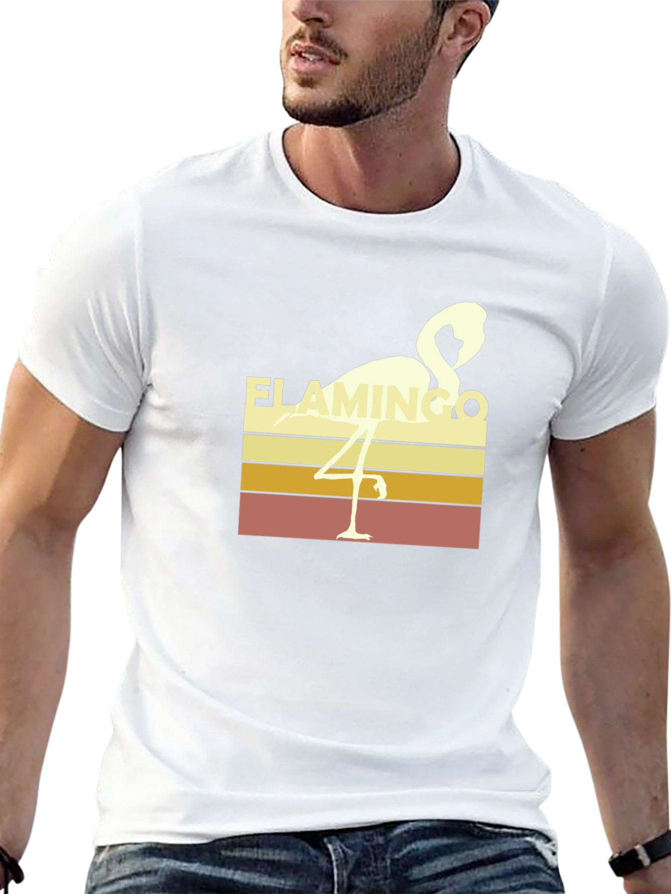 Retro Flamingo T-Shirt - Black - 13
