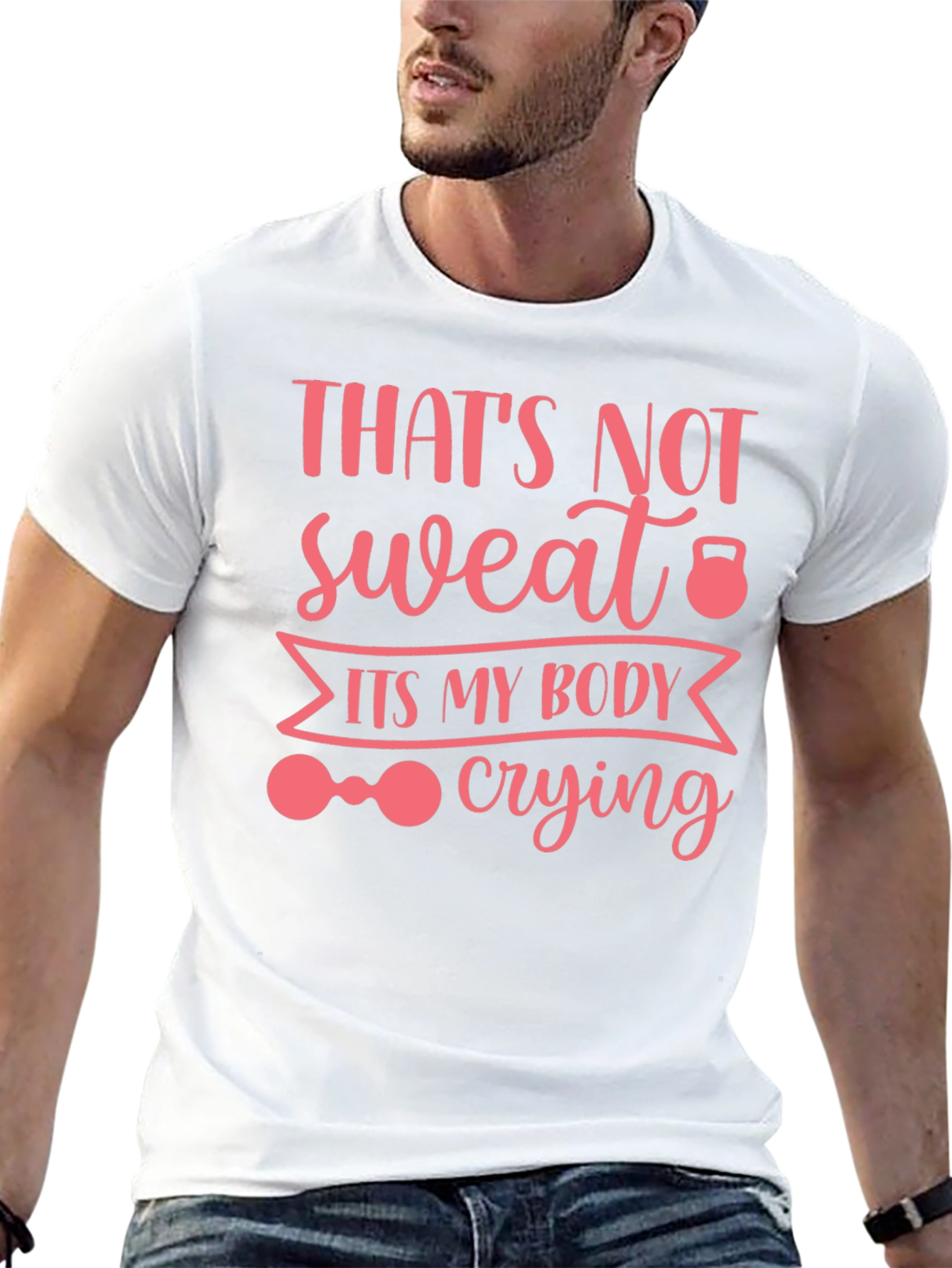 Black Workout Humor Tee: That's Not Sweat, It's My Body Crying view 13