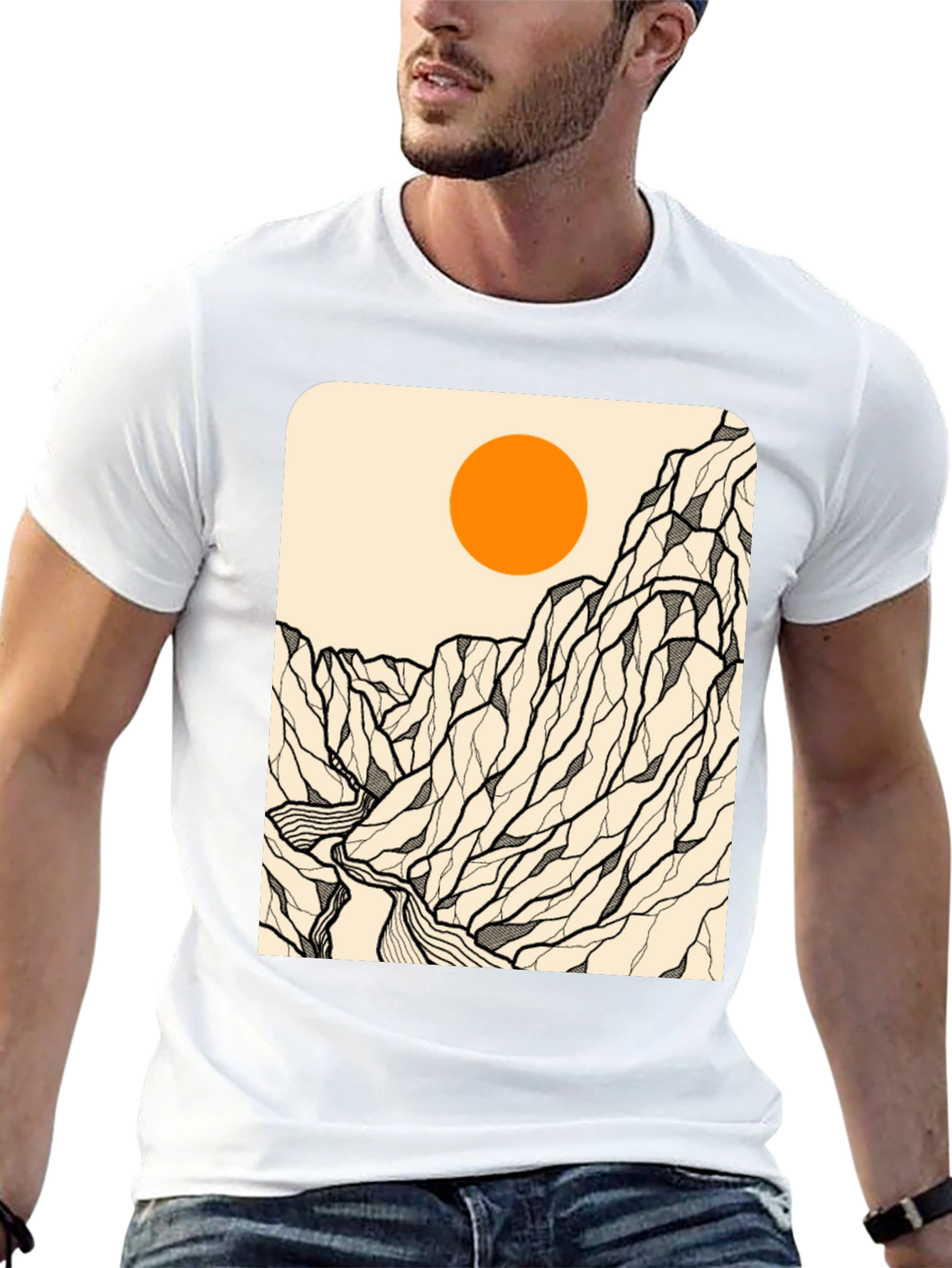 Black Mountain Range Graphic Tee - Black view 13