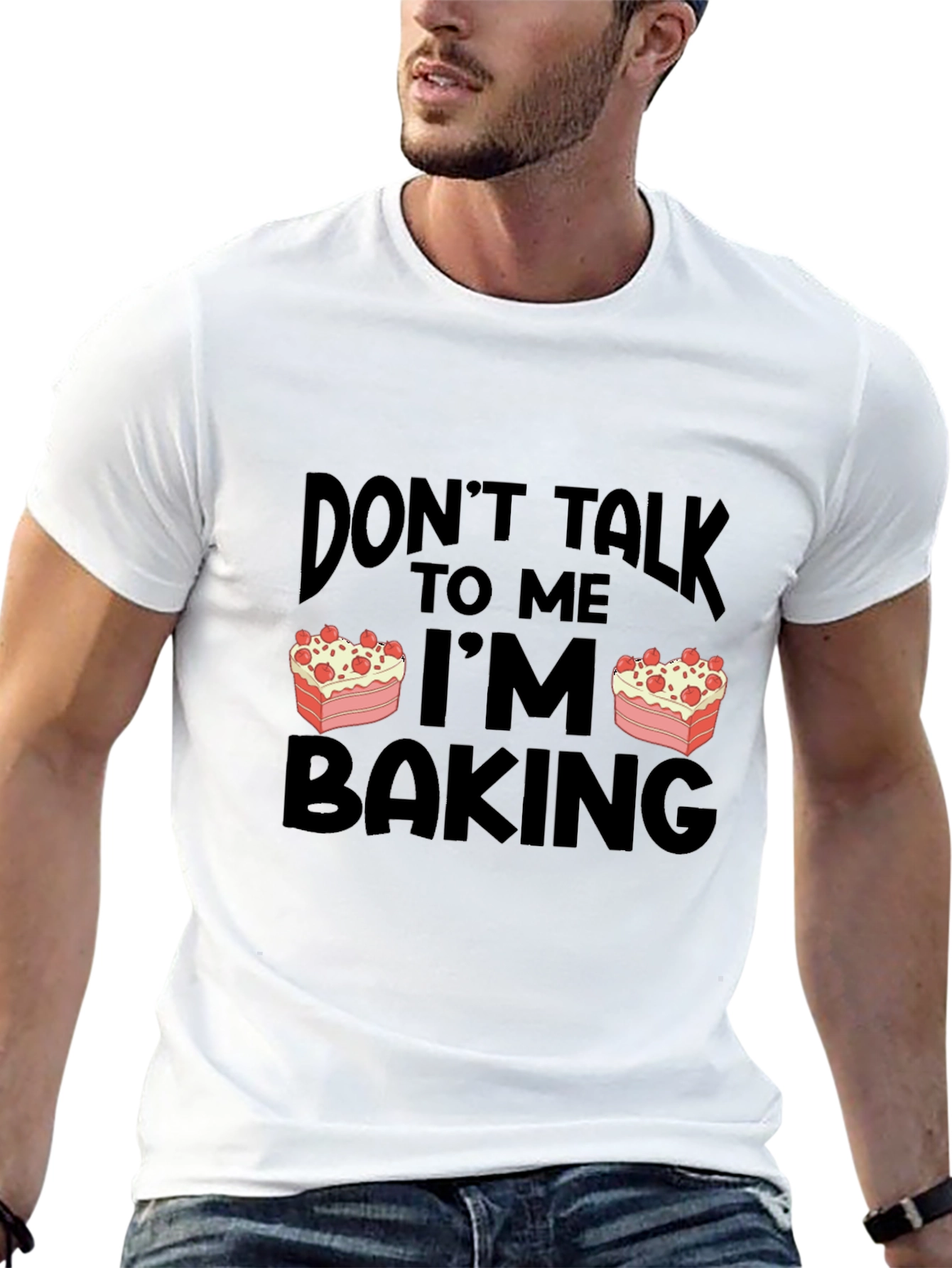 Black Don't Talk to Me I'm Baking T-Shirt view 13