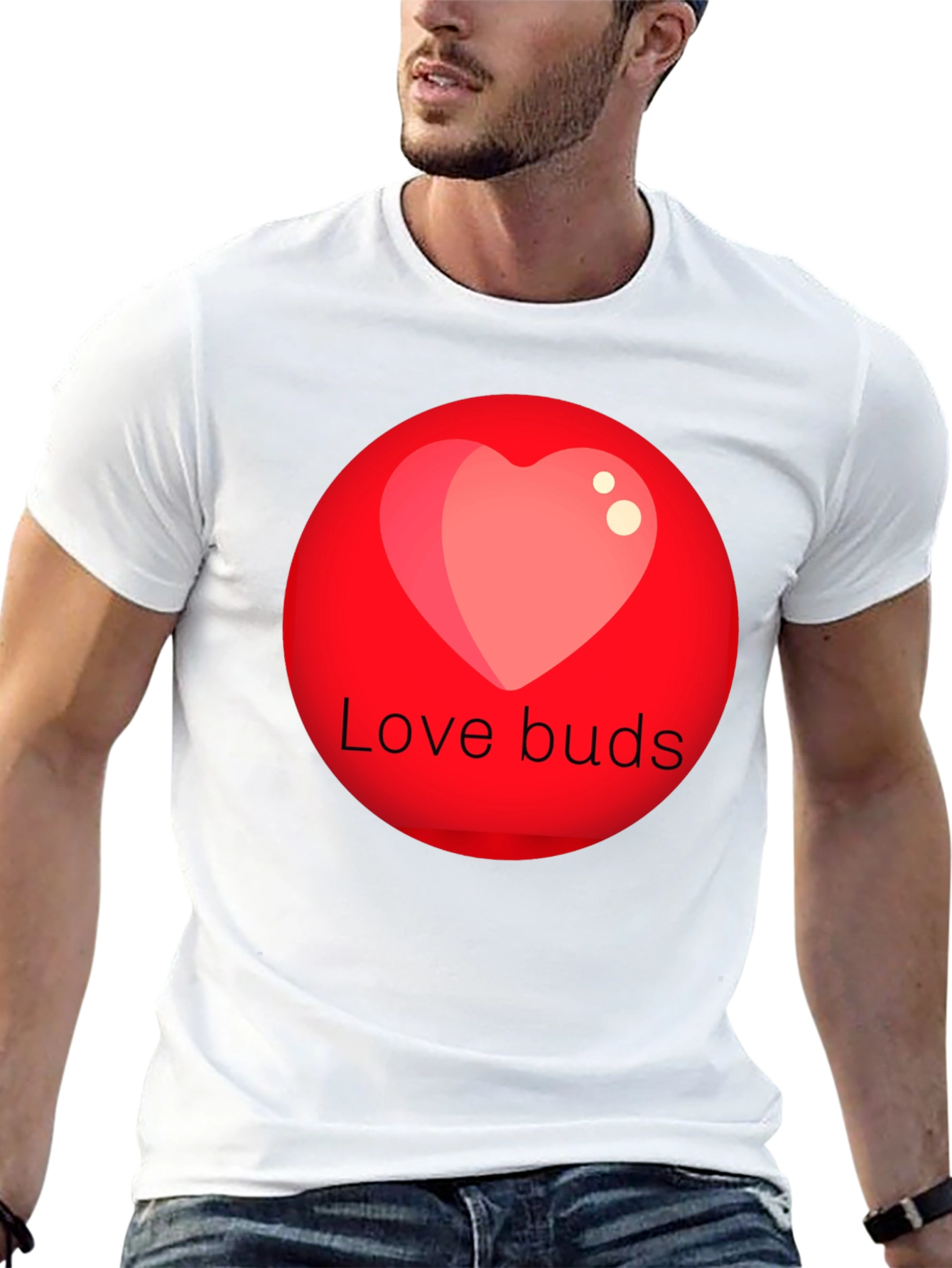 Black Love Buds Graphic Tee - Black Crew Neck view 13