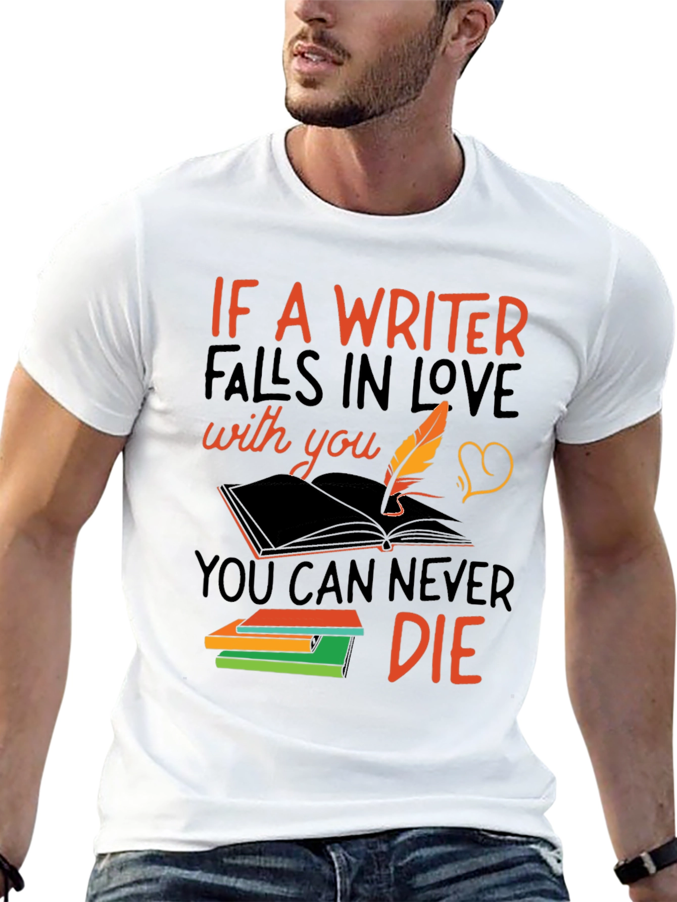 Black Writer Love Never Die T-Shirt view 13