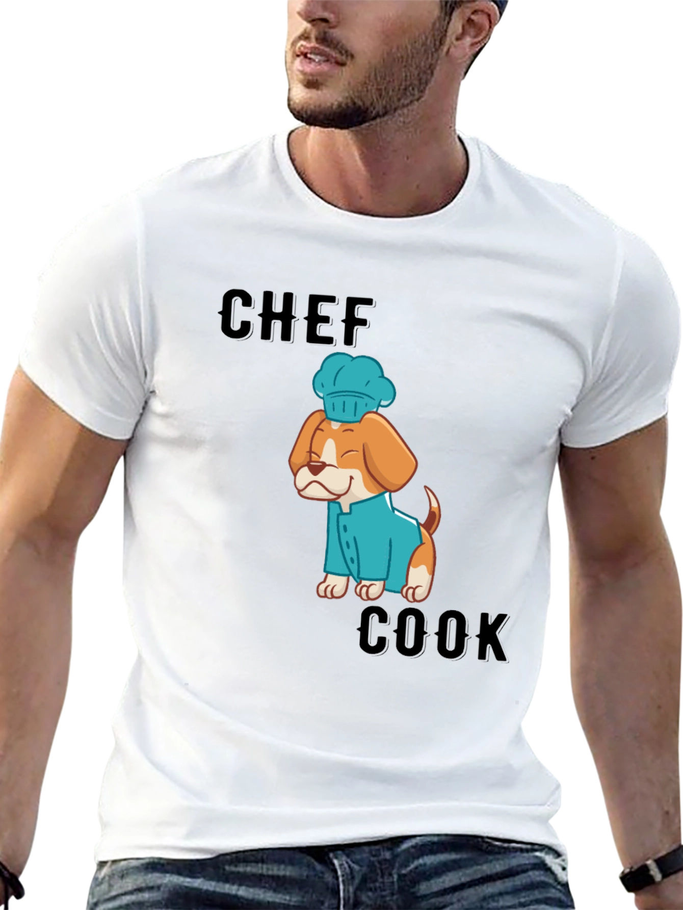 Black Chef Cook Dog T-Shirt: Cute Culinary Canine Tee view 13