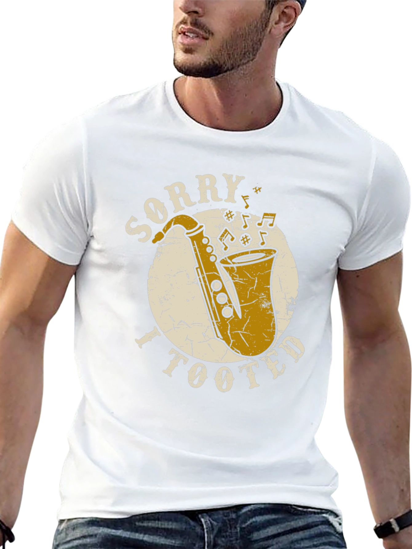Black Sorry I Tooted Saxophone T-Shirt - Funny Musician Tee view 13