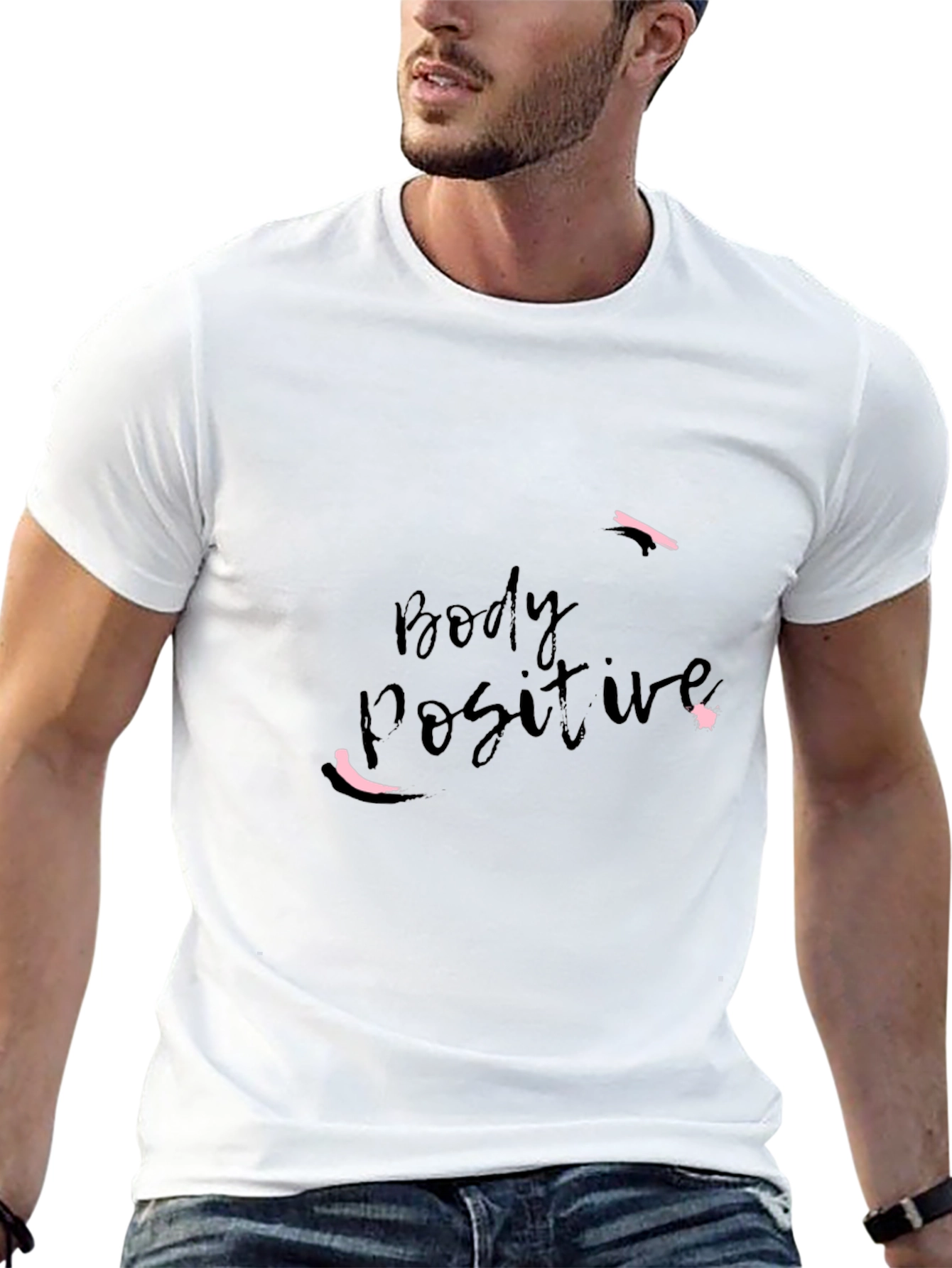 Black Body Positive Graphic Tee - Stylish Comfort Fit view 13
