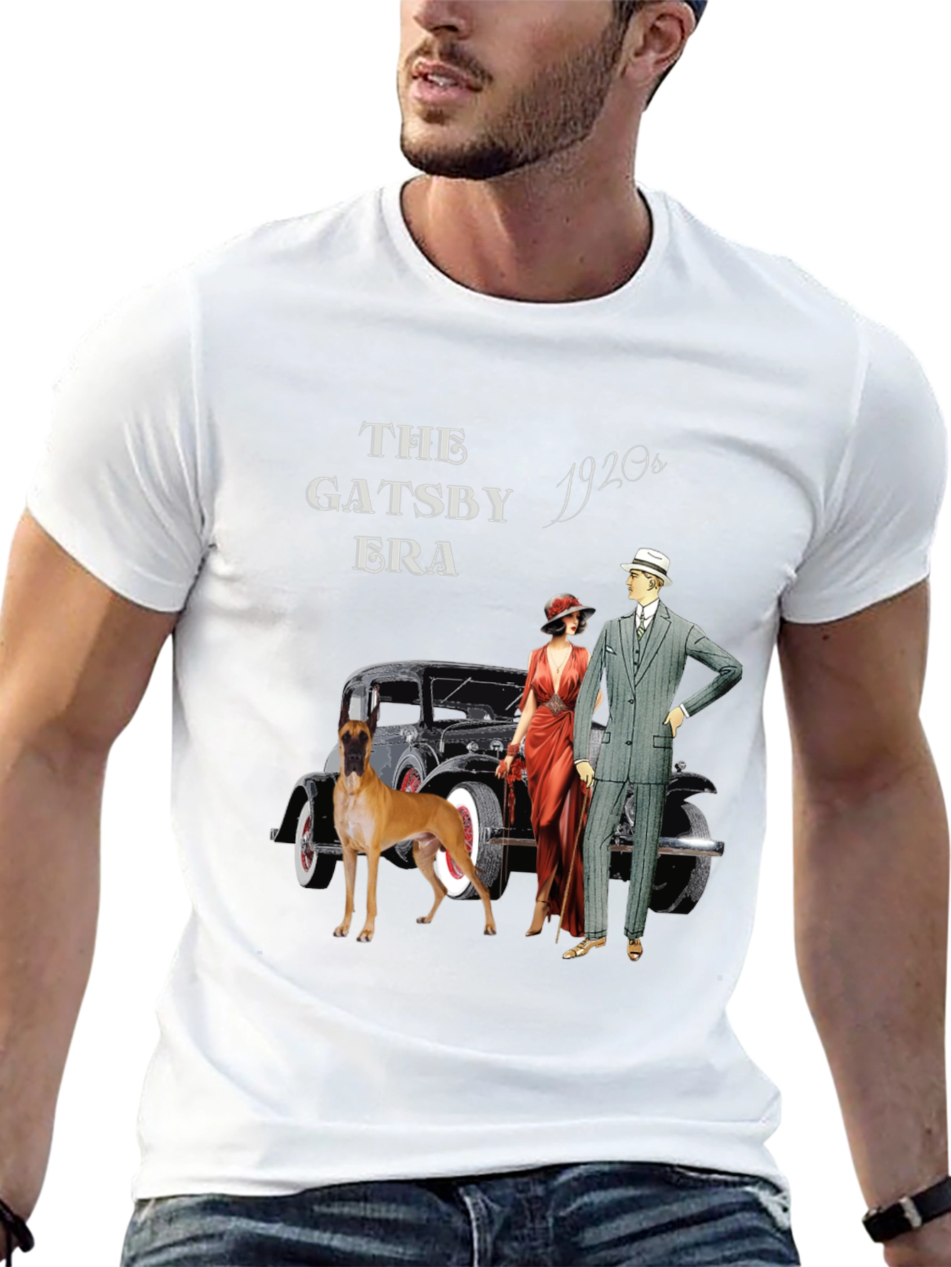 Black Gatsby Era T-Shirt: Vintage 1920s Style view 13