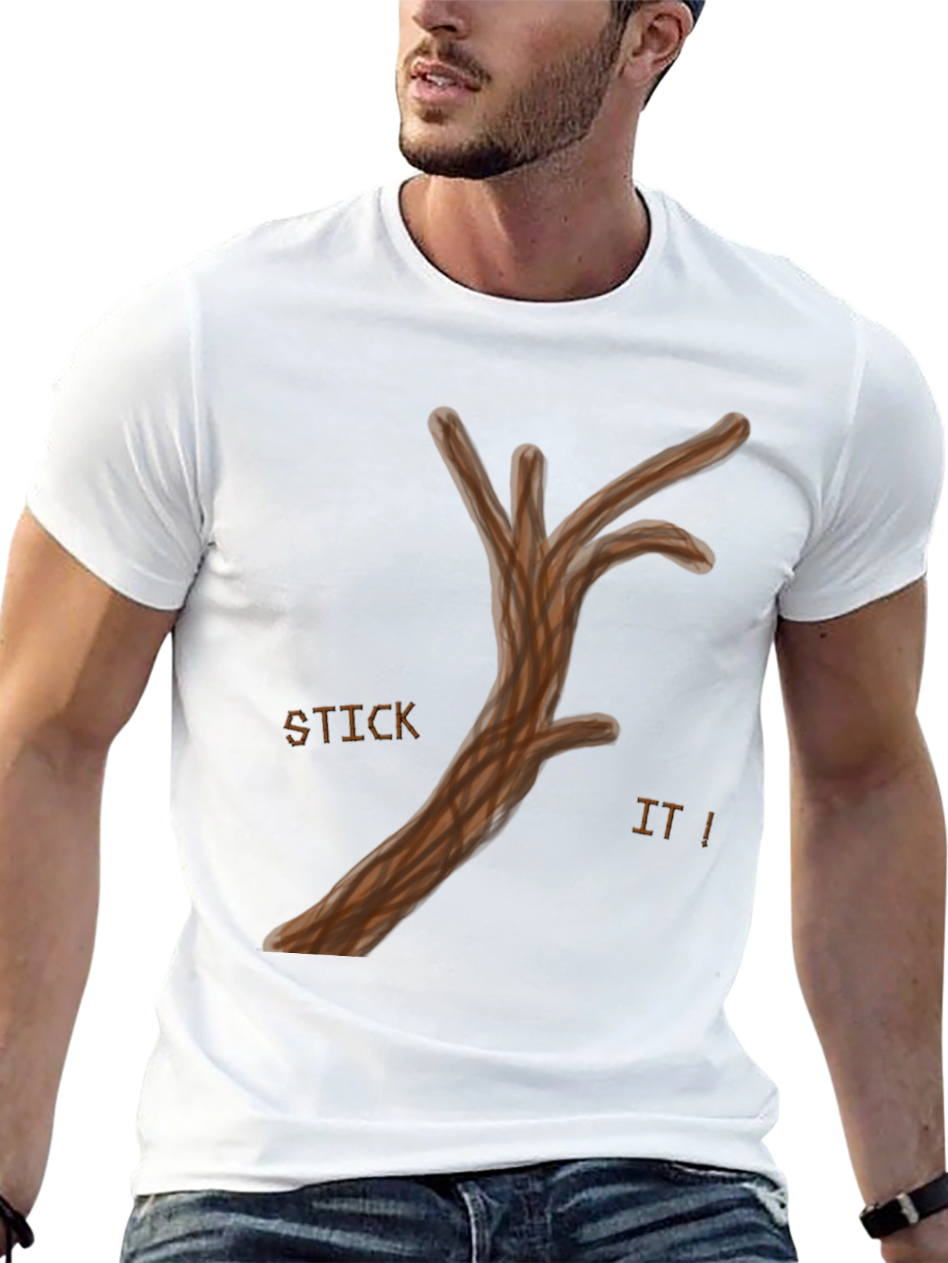 Black Humorous "Stick It!" Graphic Tee - Casual Comfort view 13