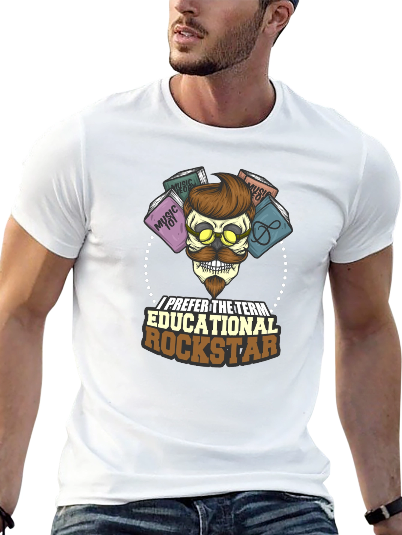Black Educational Rockstar T-Shirt: Music Lover's Tee view 13