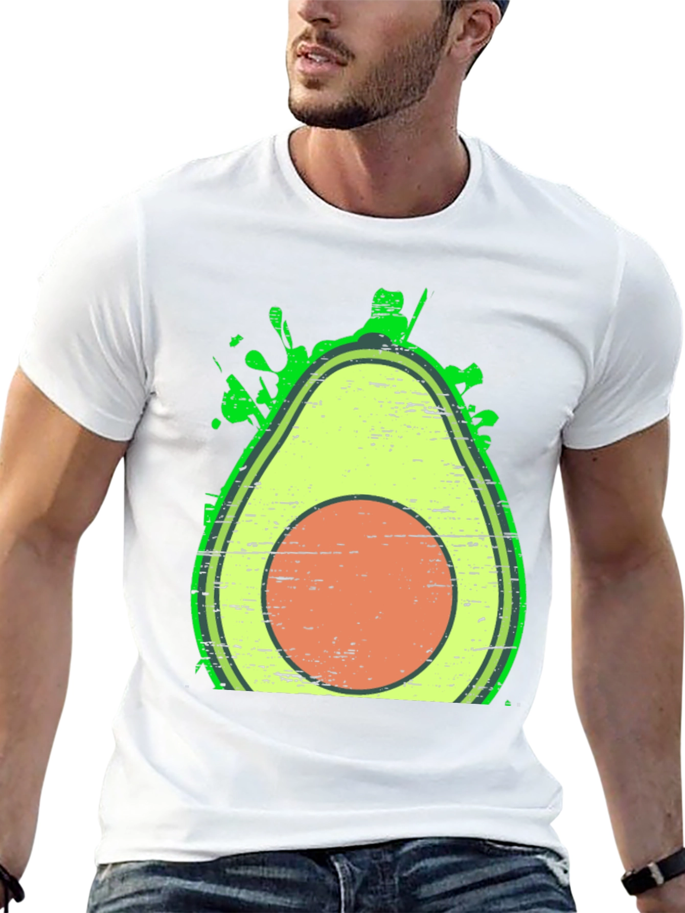 Black Avocado Graphic Tee - Trendy Fruit Lover Shirt view 13