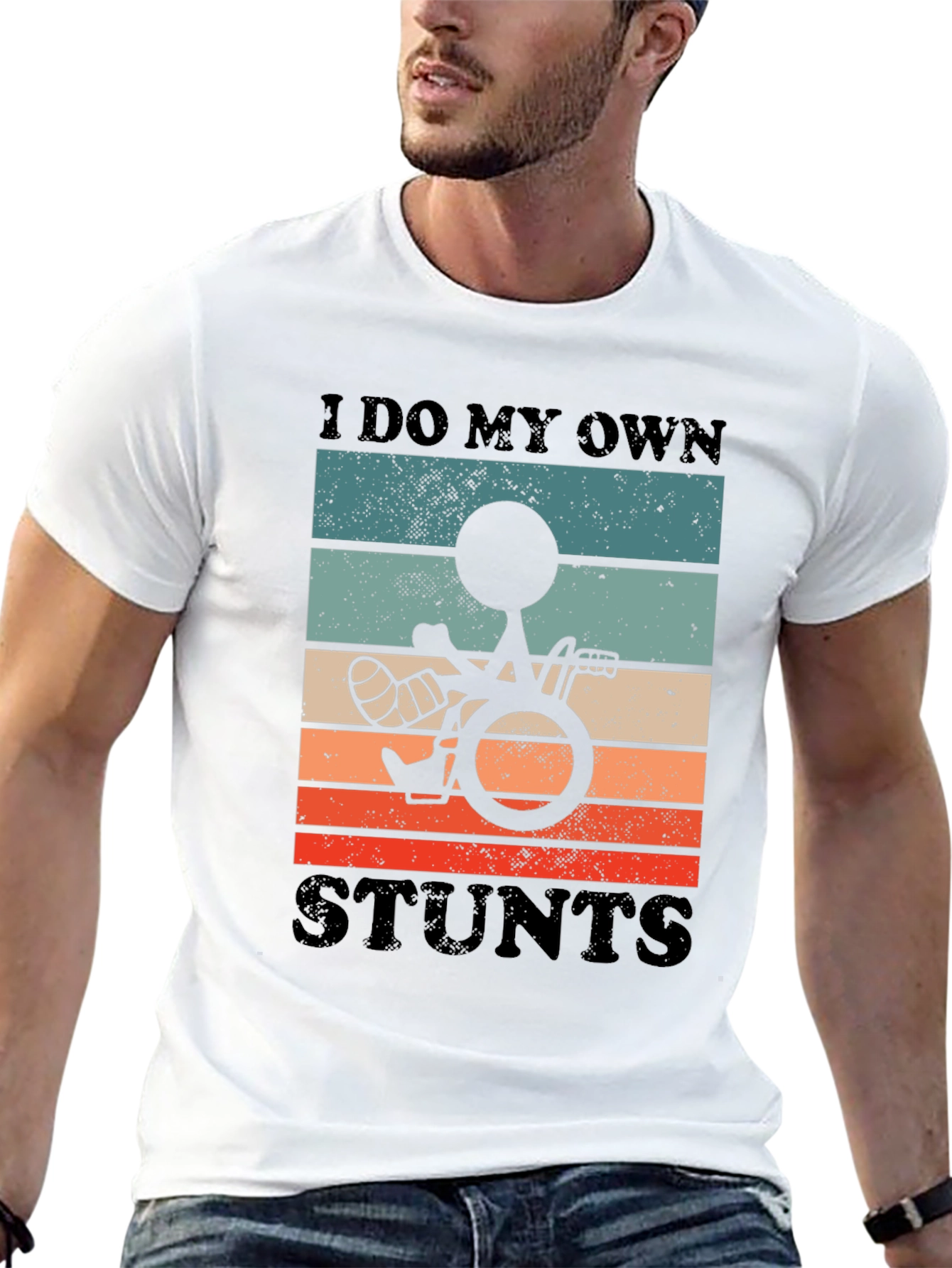 Black I Do My Own Stunts Graphic Tee - Unisex Black T-Shirt view 13