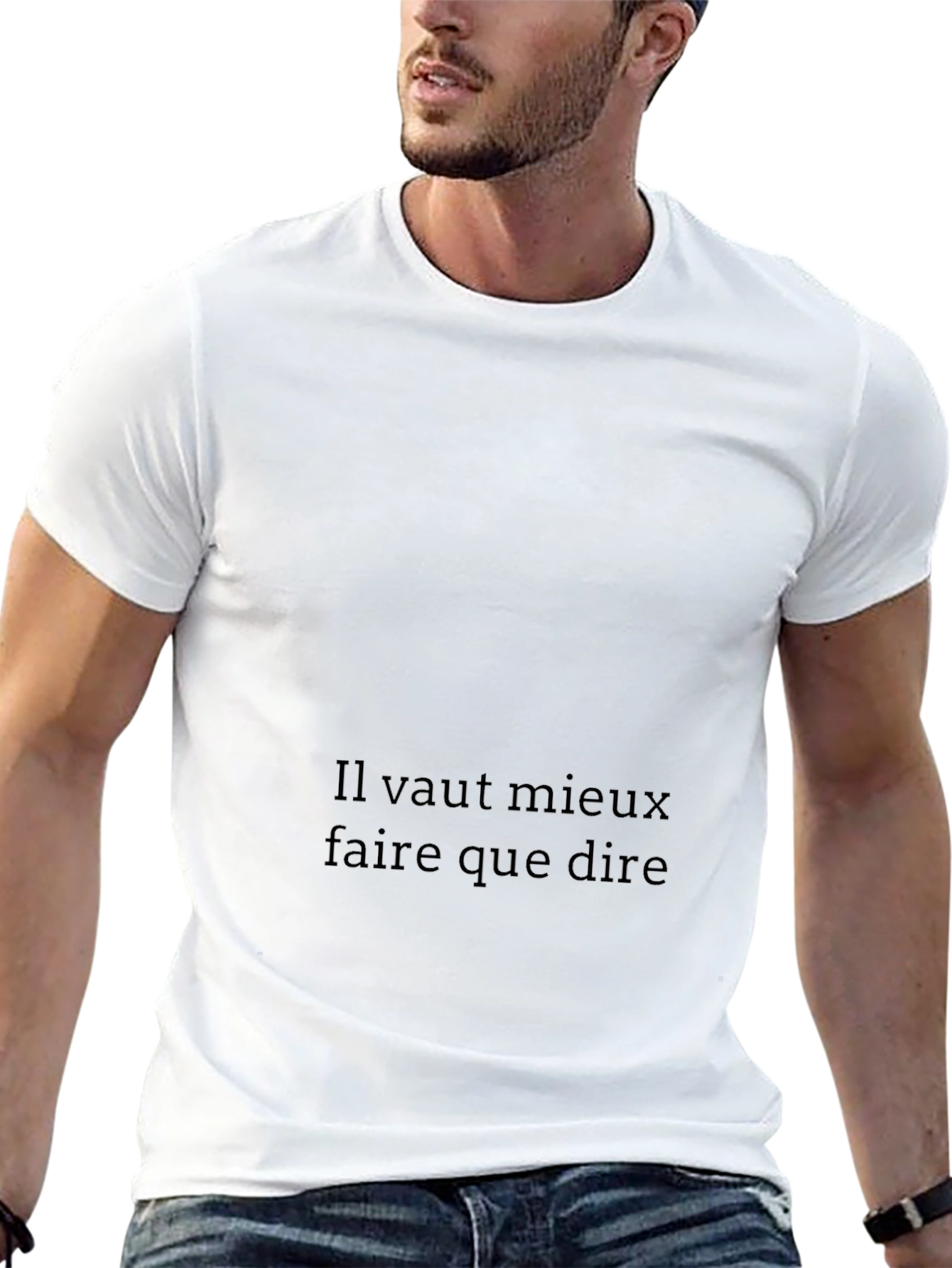 Black French Proverb Black T-Shirt view 13