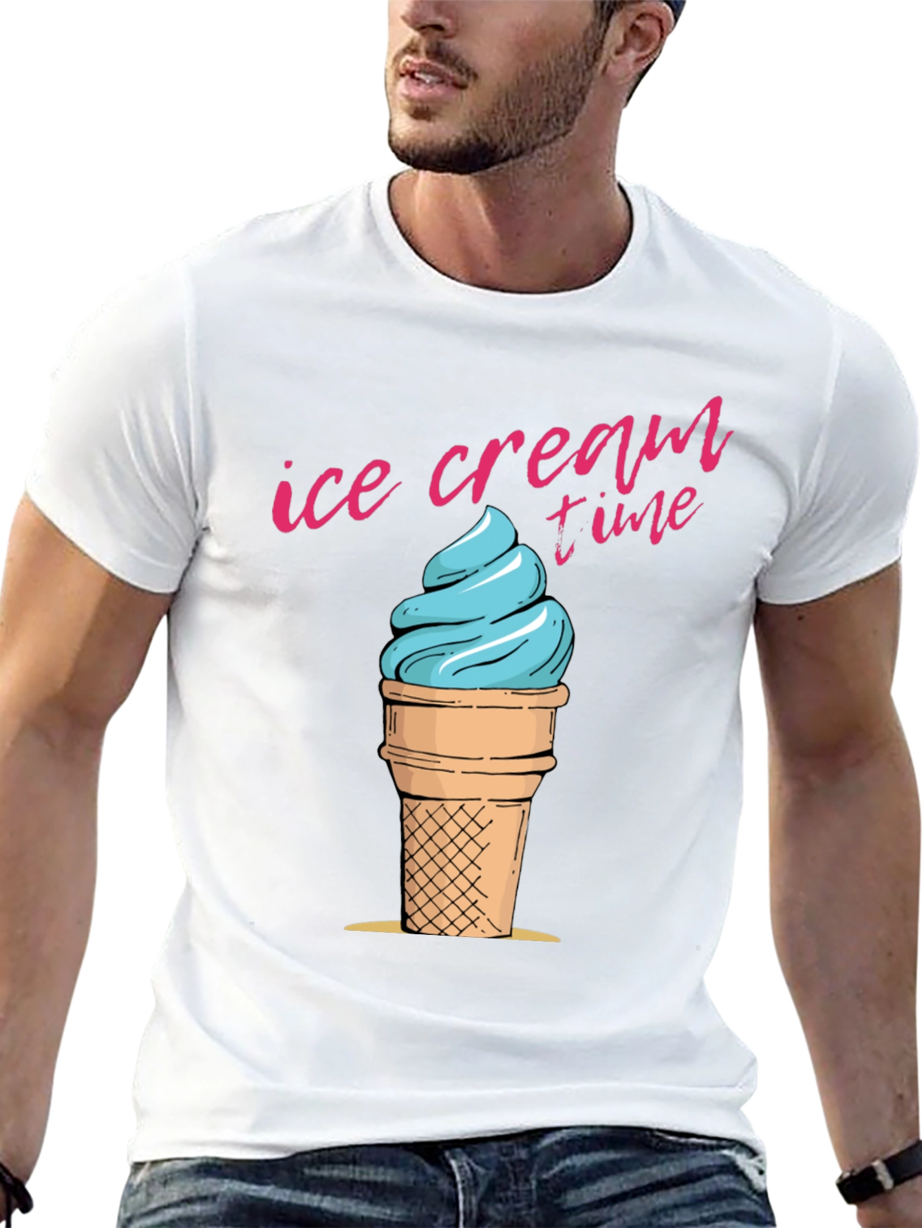 Black Ice Cream Time Graphic Tee - Casual Comfort view 13