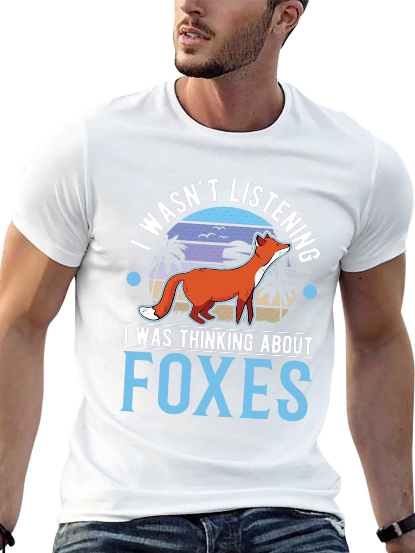 Black I Wasn't Listening Foxes Graphic T-Shirt view 13