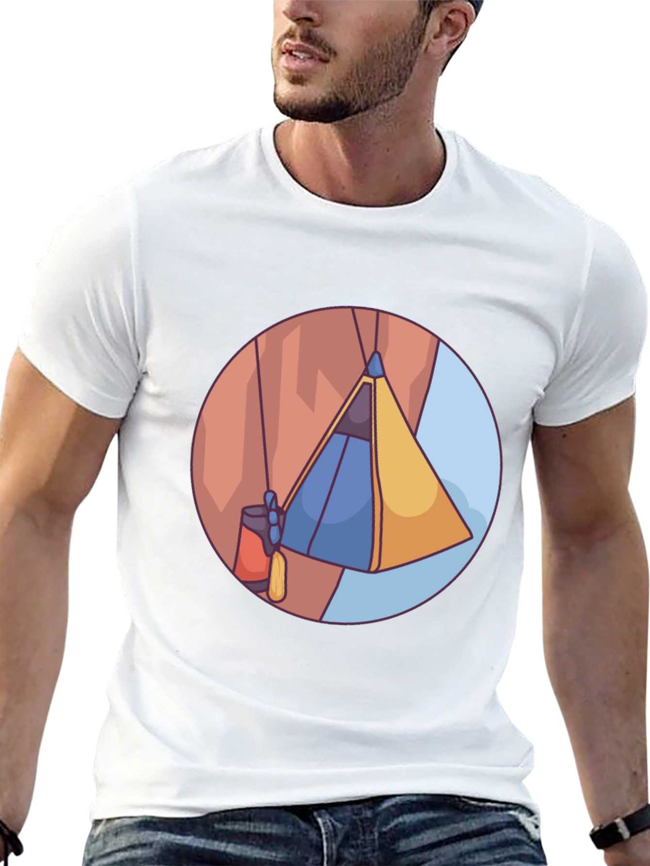 Black Cliffside Tent T-Shirt - Adventure Ready view 13