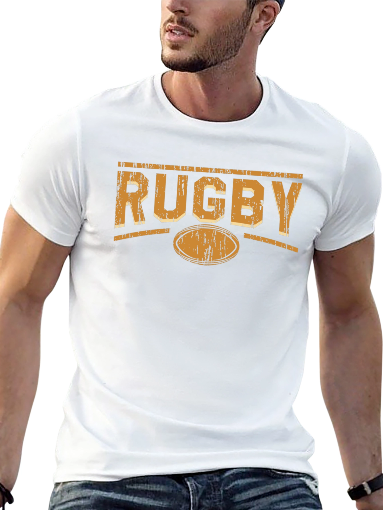 Black Rugby Graphic Black T-Shirt view 13