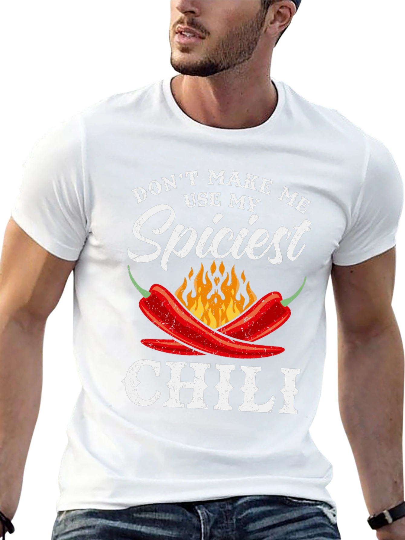 Black Spiciest Chili Funny T-Shirt view 13