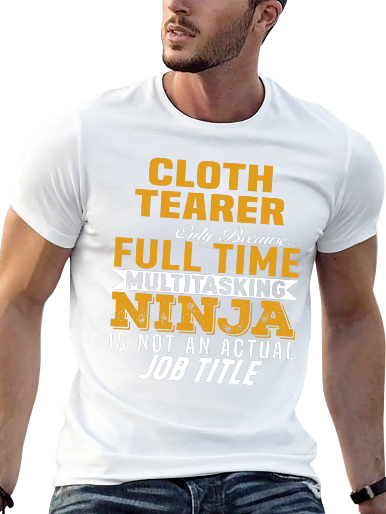 Black Cloth Tearer Full Time Multitasking Ninja T-Shirt view 13