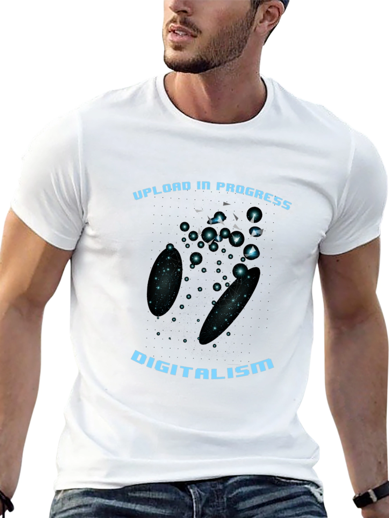 Black Digitalism Upload Black Graphic Tee view 13