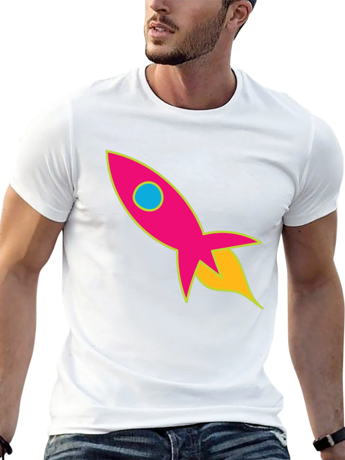 Black Retro Rocket T-Shirt - Blast Off in Style! view 13
