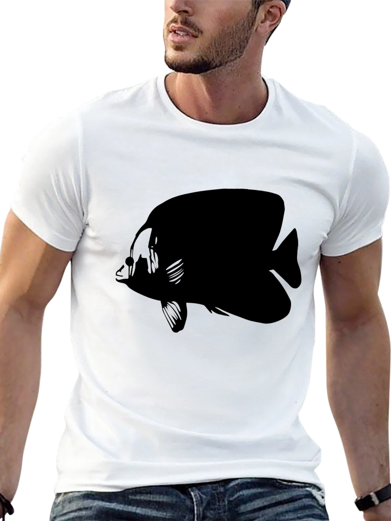 Black Black Fish Graphic T-Shirt view 13