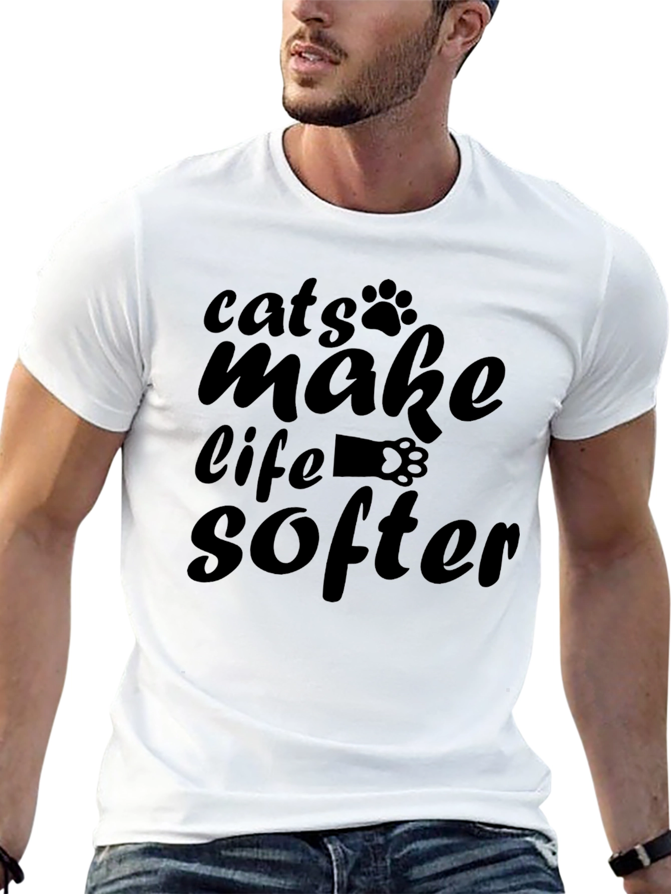 Black Cats Make Life Softer T-Shirt view 13