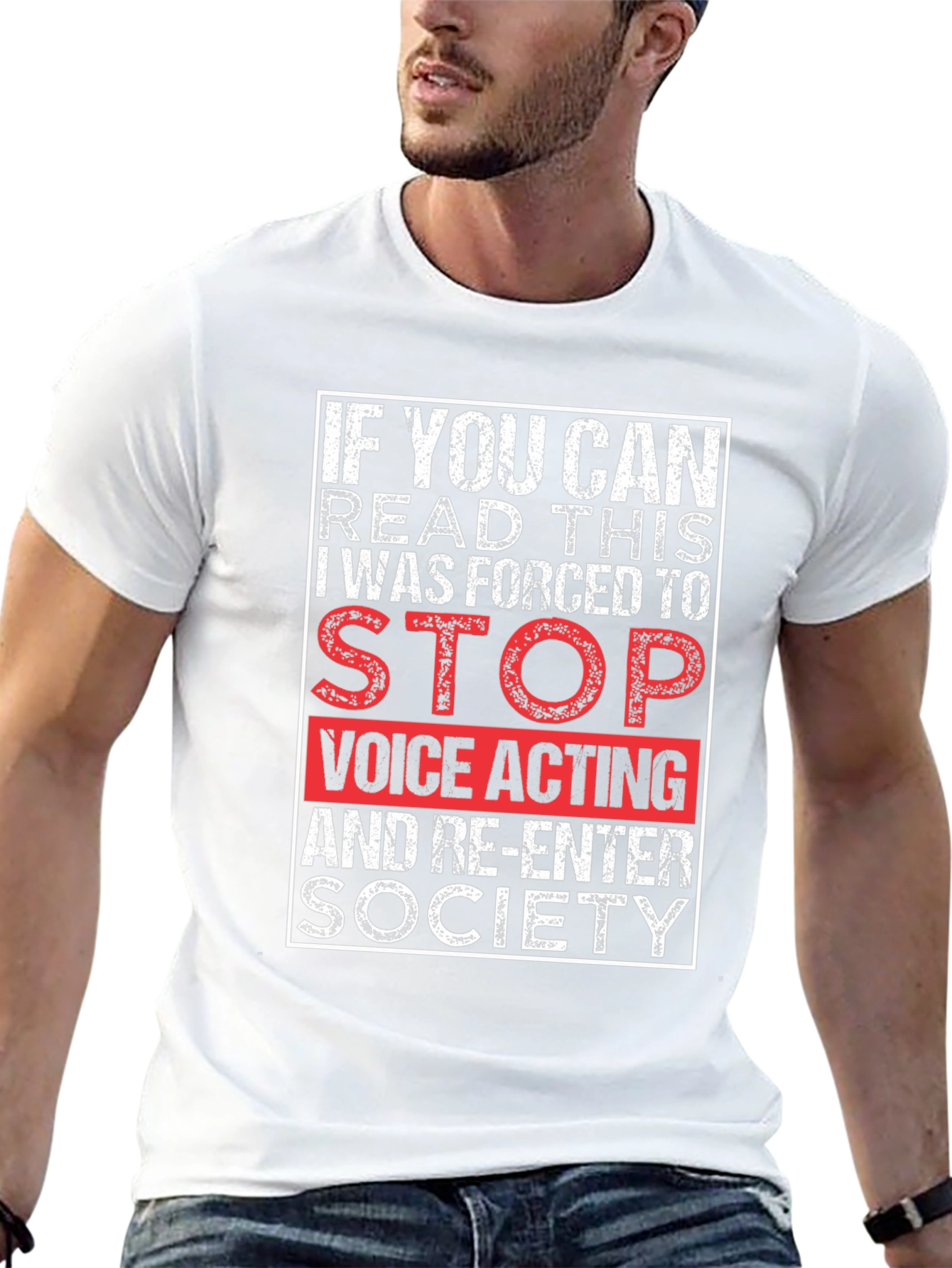 Black Voice Actor Humor T-Shirt - If You Can Read This Graphic Tee view 13