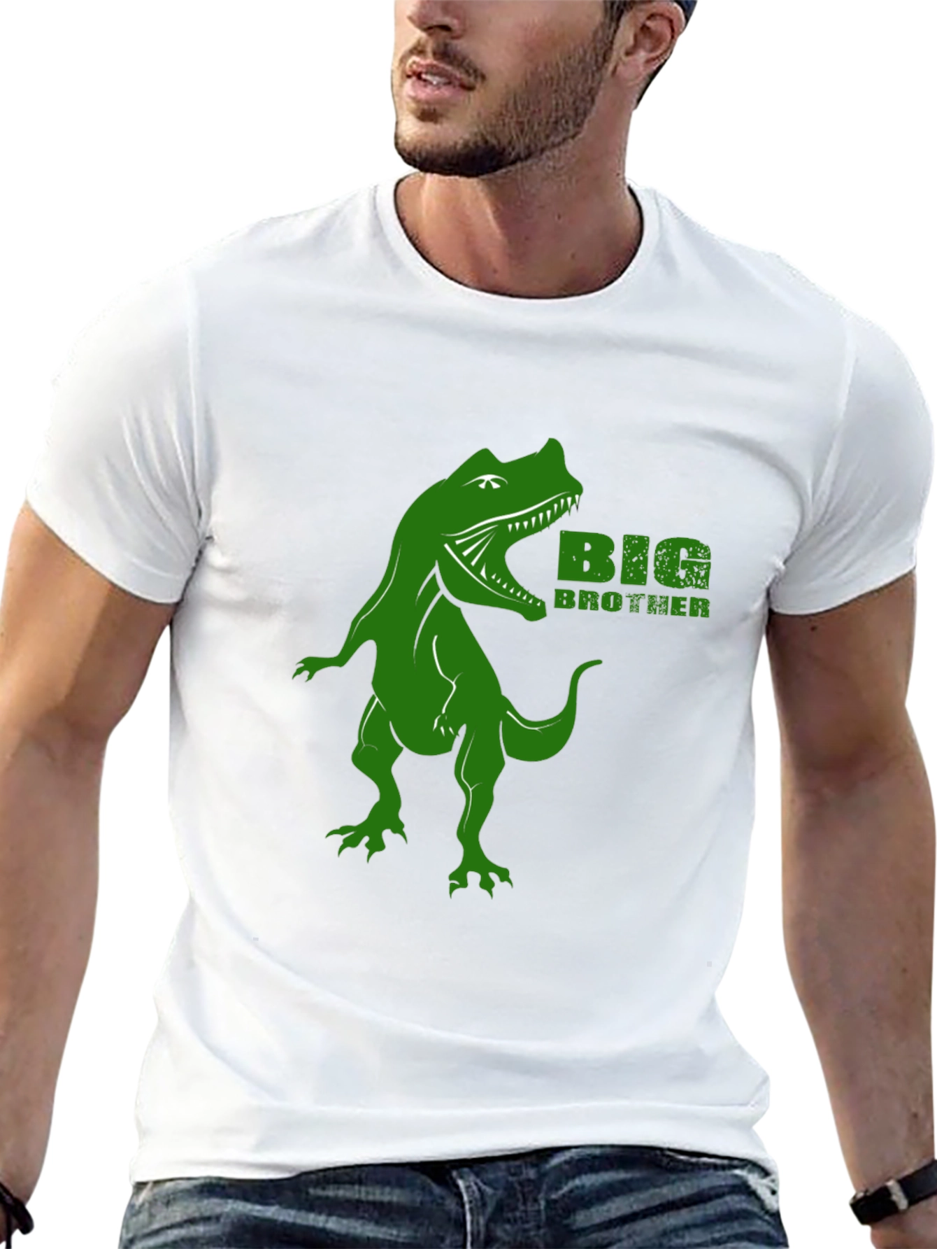 Black Big Brother Dinosaur T-Shirt - Black Dino Tee view 13