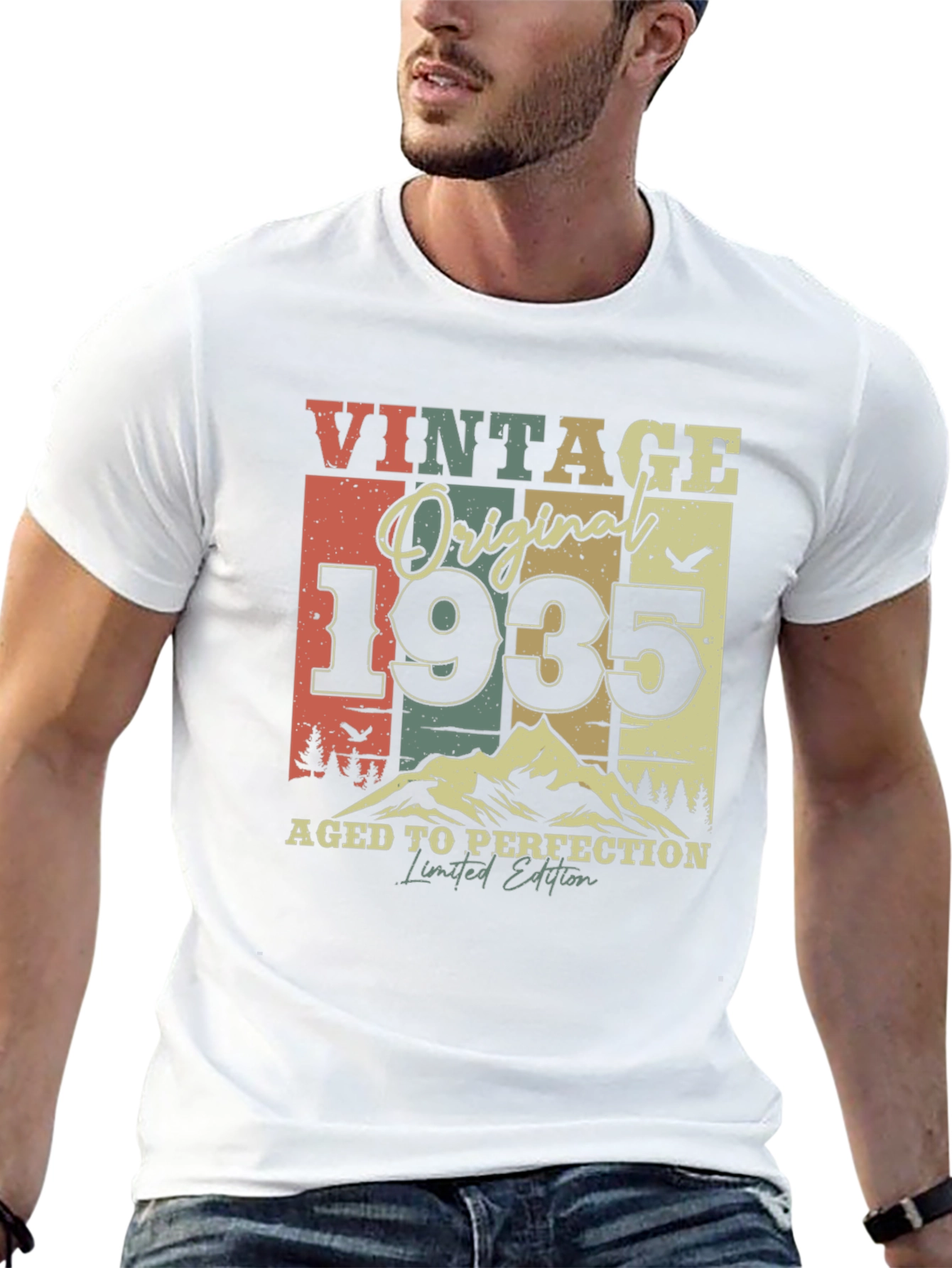 Black Vintage 1935 Aged to Perfection T-Shirt view 13