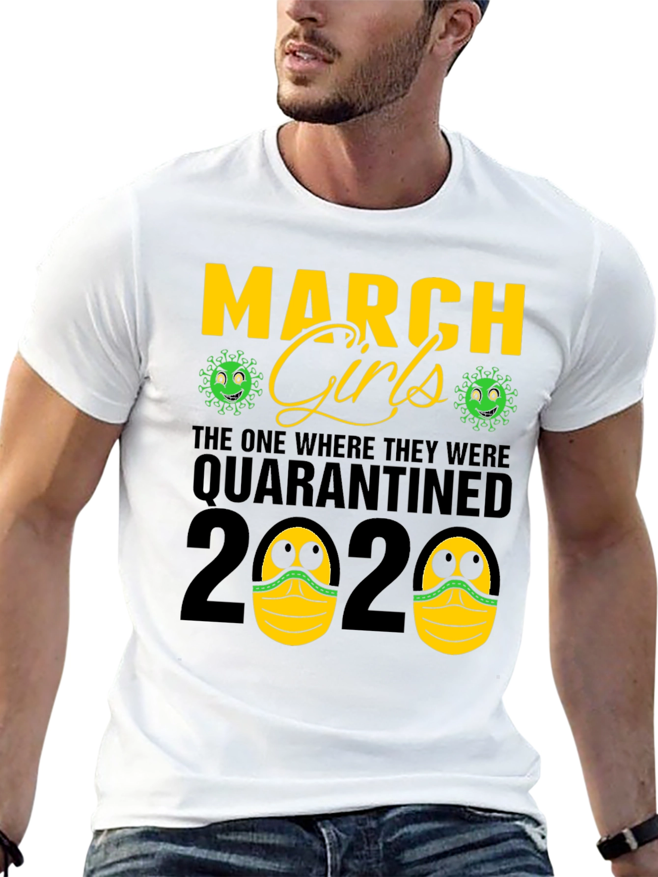 Black March Girls Quarantined 2020 Graphic Tee view 13