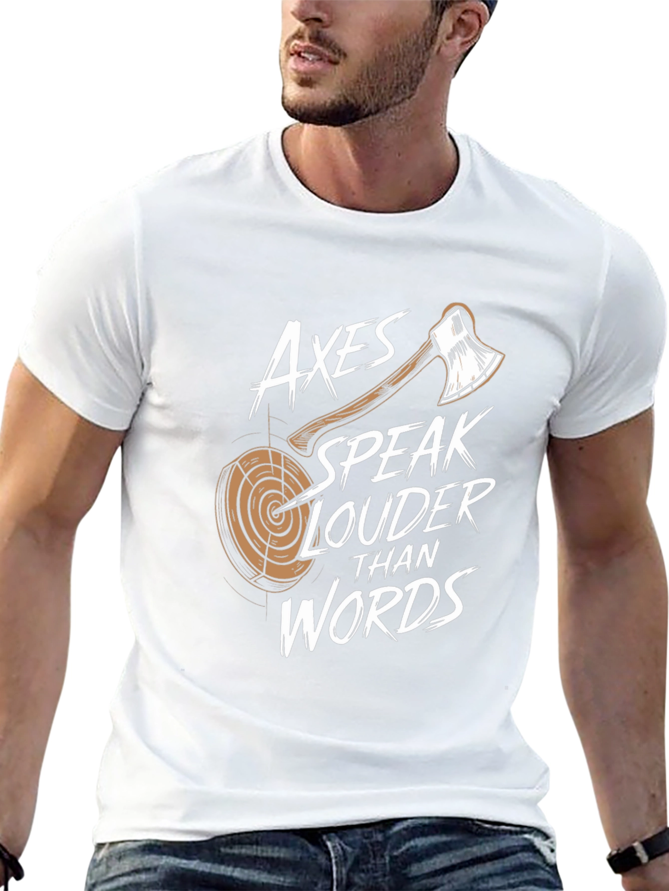 Black Axes Speak Louder Than Words Black T-Shirt view 13
