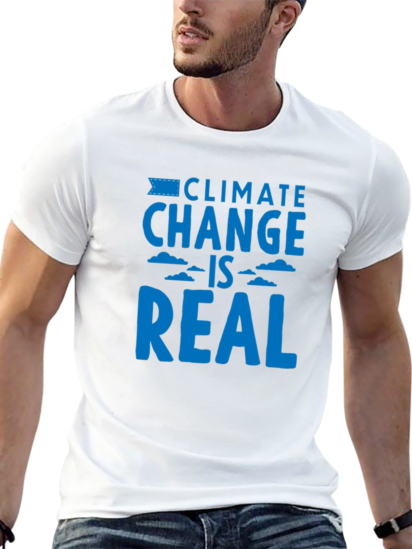 Black Climate Change is Real Graphic T-Shirt view 13