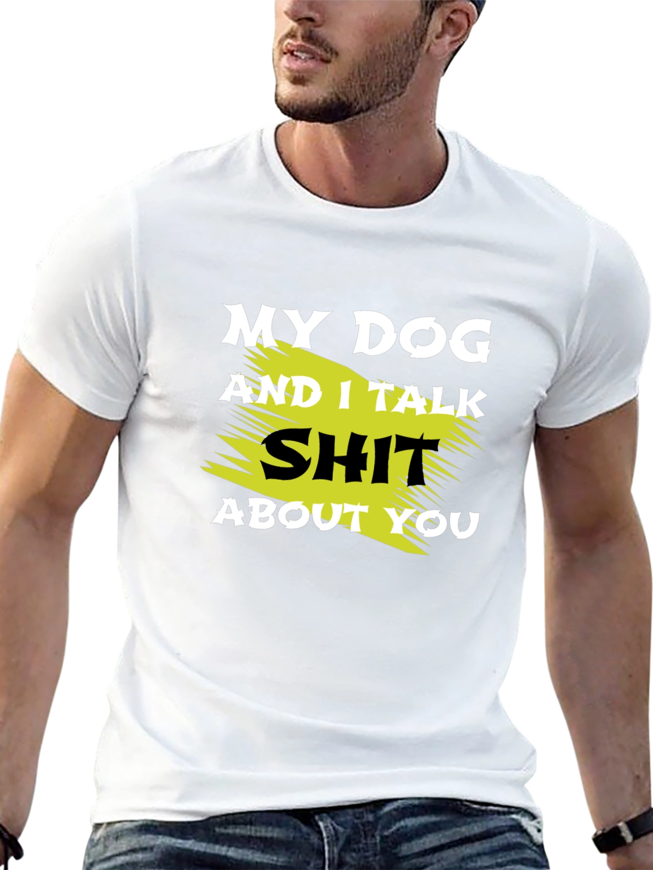 Black My Dog and I Talk Shit T-Shirt view 13