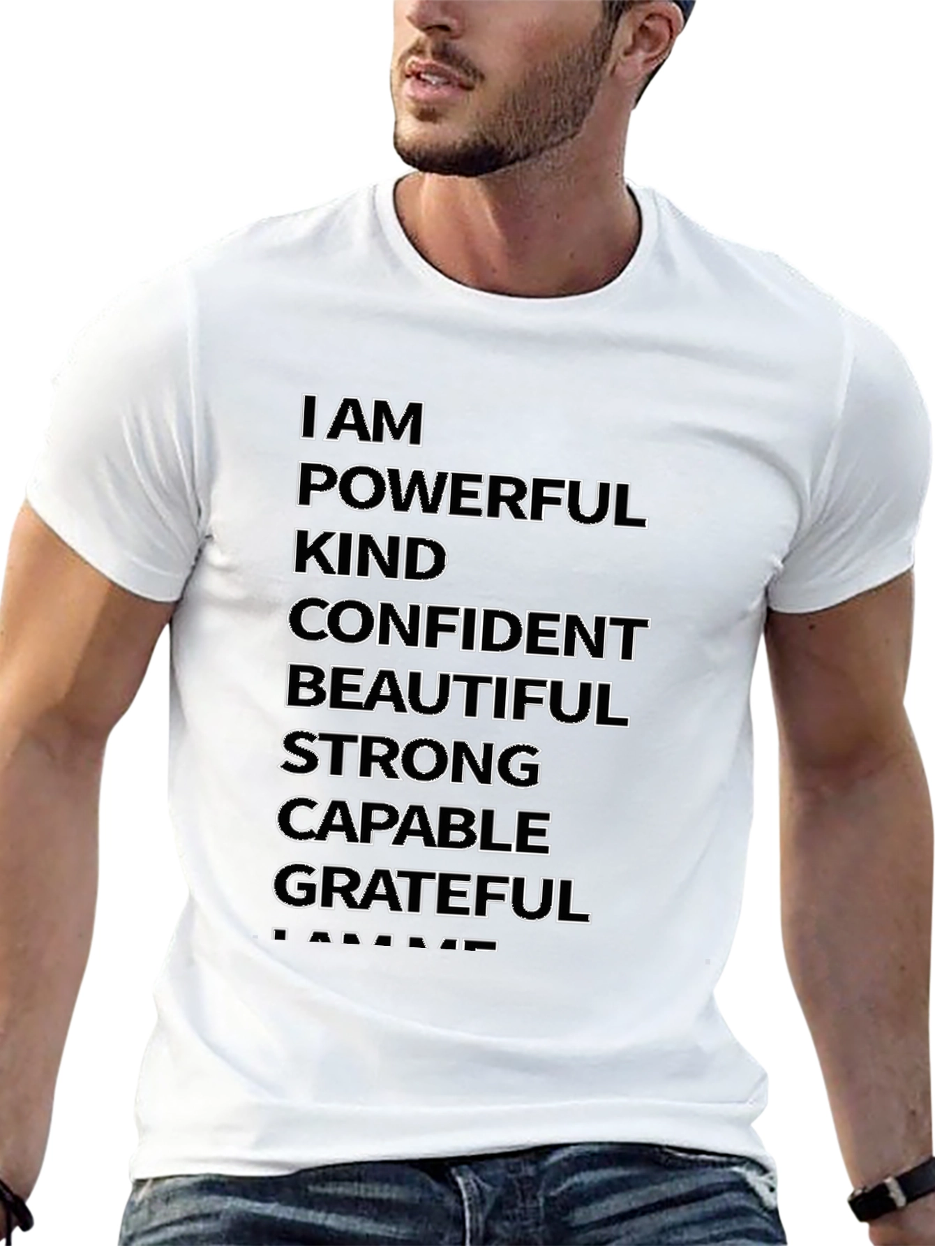 Black Affirmation T-Shirt: I AM Powerful, Kind, Confident, Grateful  view 13