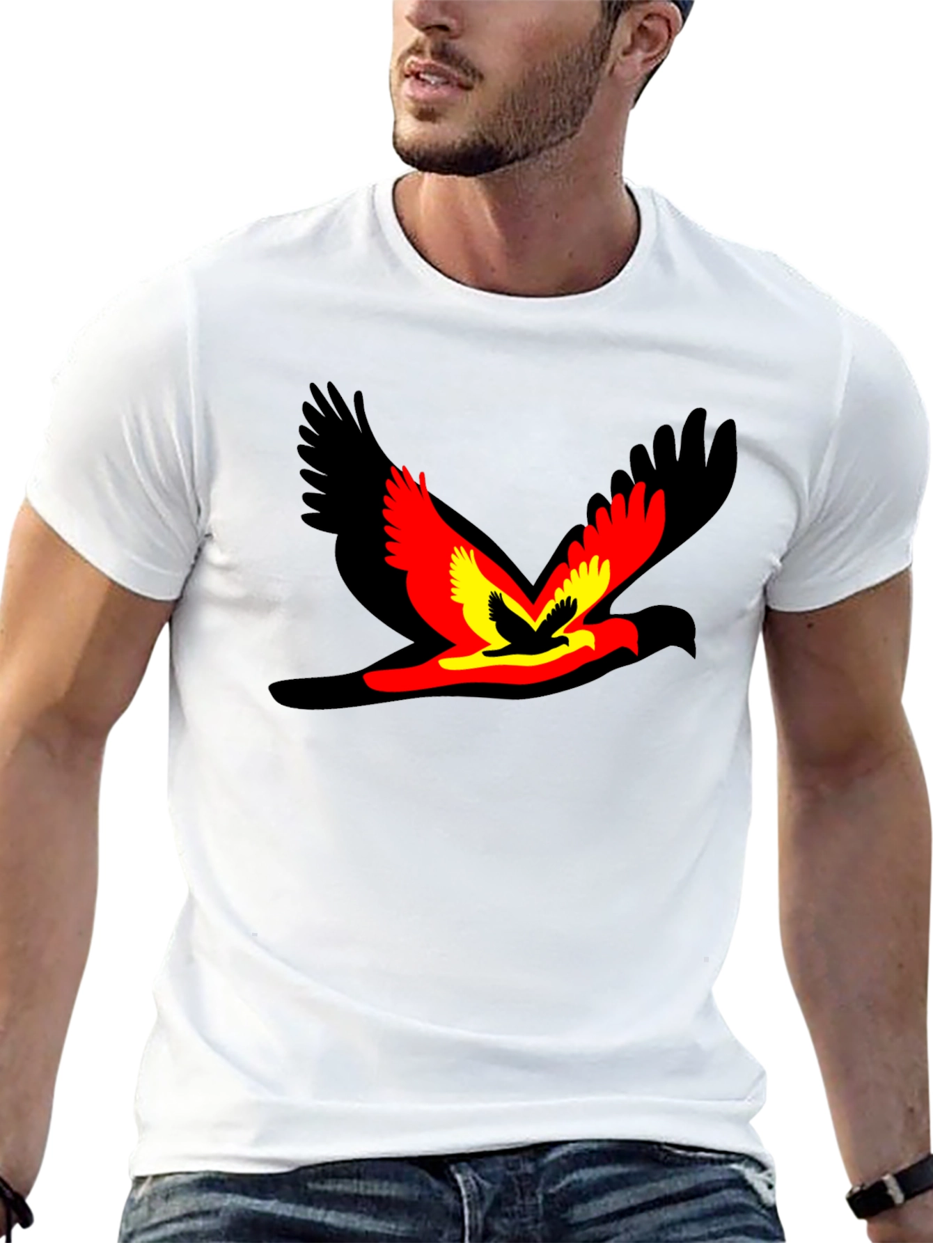 Black Bird Graphic Black T-Shirt - Unique Design view 13