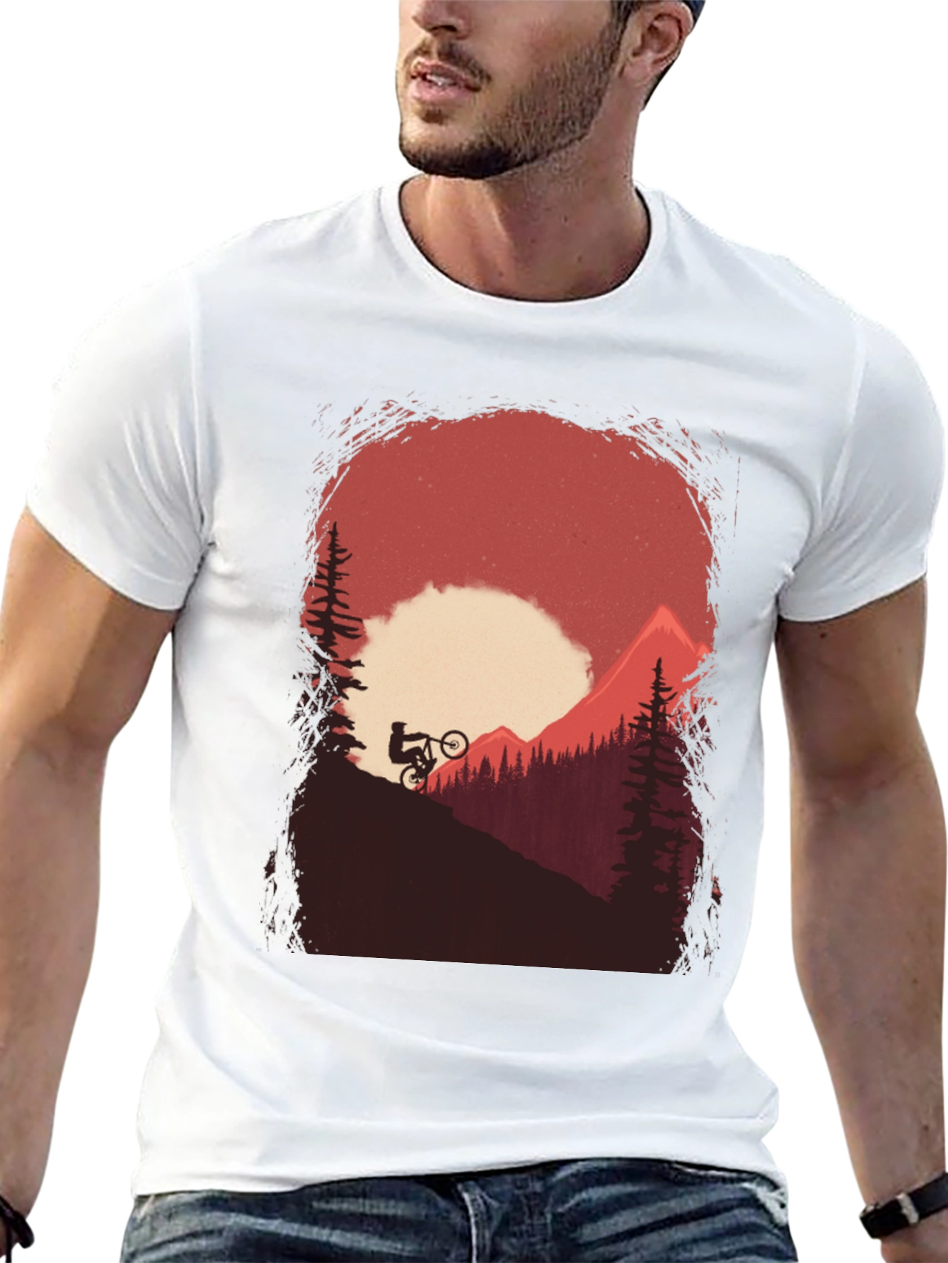 Black Mountain Biker Graphic Tee - Adventure Awaits view 13