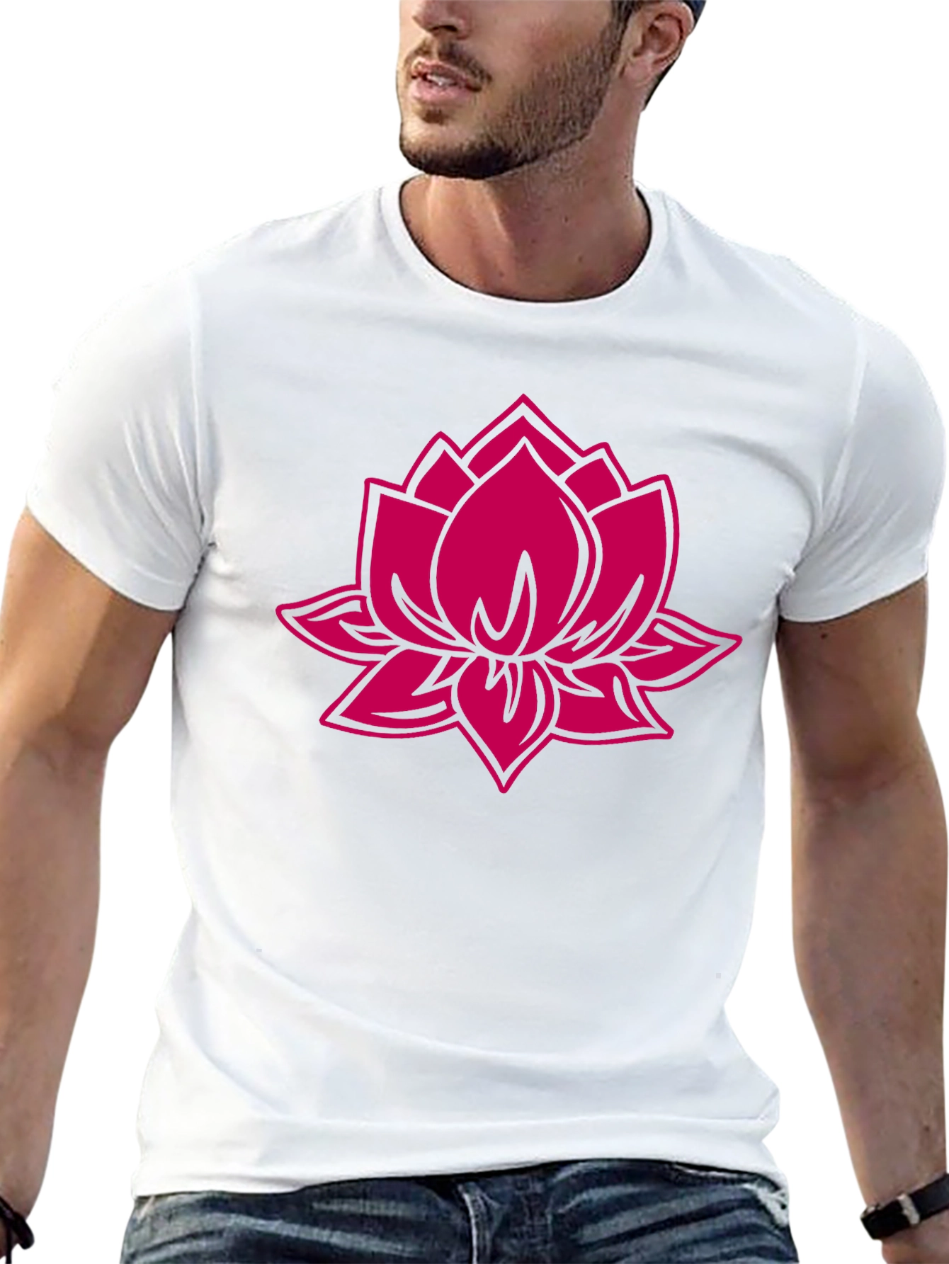 Black Lotus Flower Graphic Tee view 13