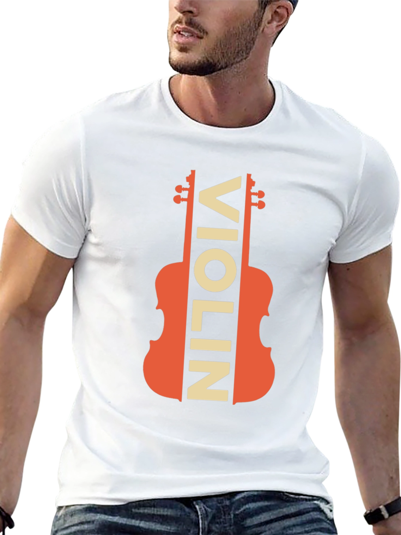 Black Violin Graphic Tee - Musician's Novelty T-Shirt view 13