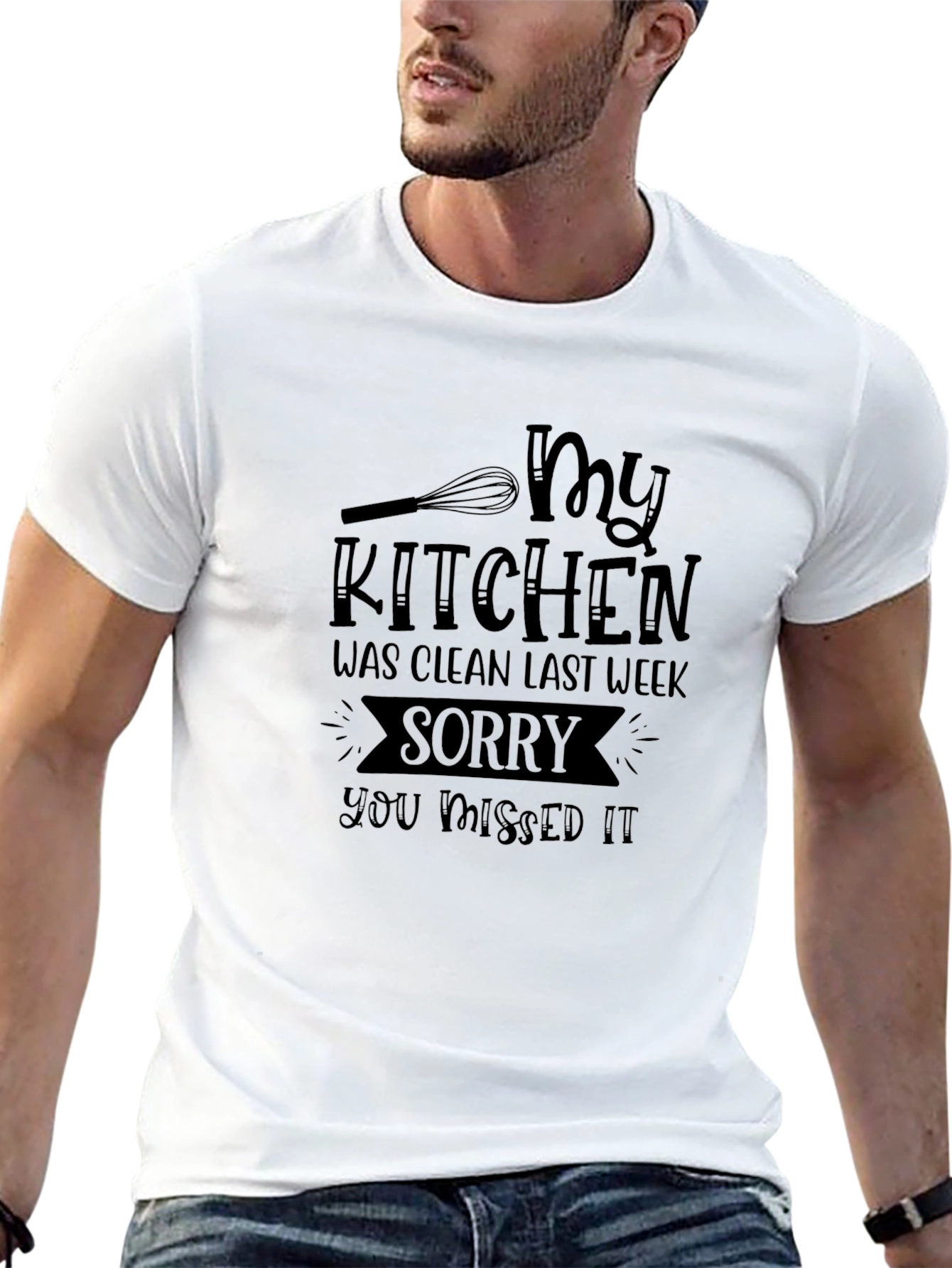 Black Funny Kitchen Humor T-Shirt - Clean Last Week view 13