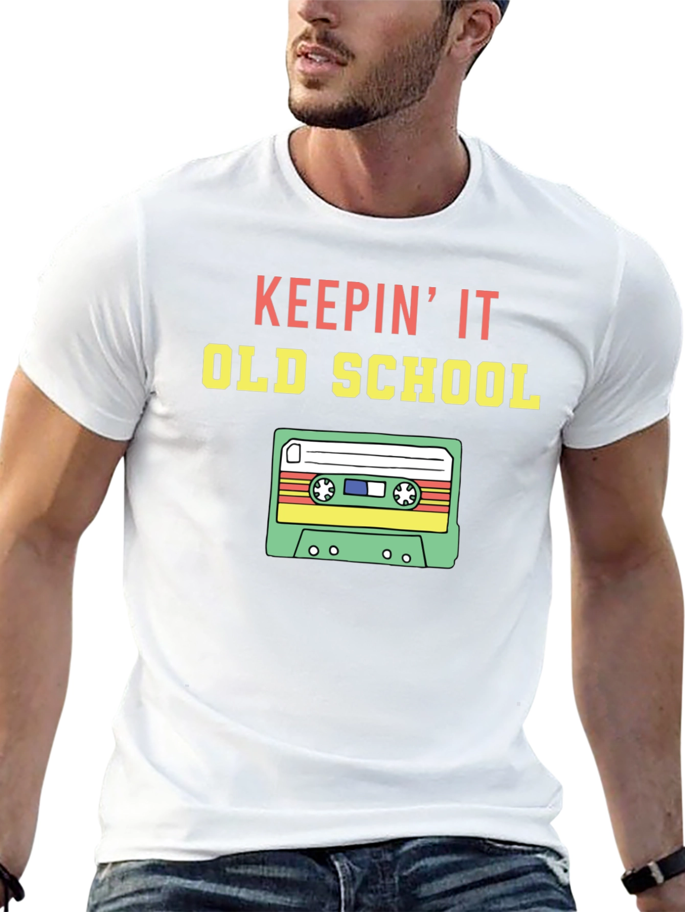 Black Keepin' it Old School Graphic T-Shirt view 13