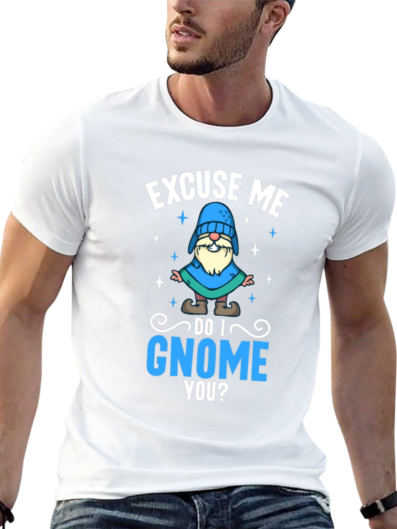 Black Excuse Me Do I Gnome You T-Shirt view 13