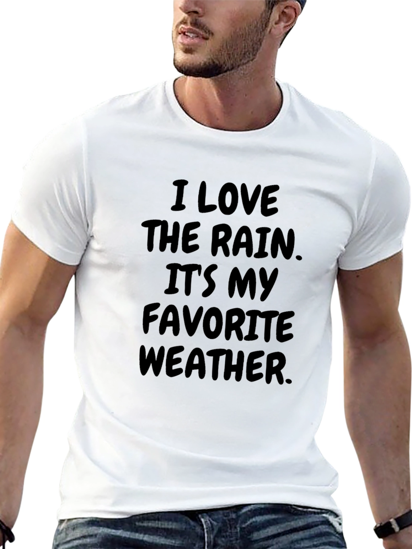 Black Rain Lover Black T-Shirt - Favorite Weather Tee view 13