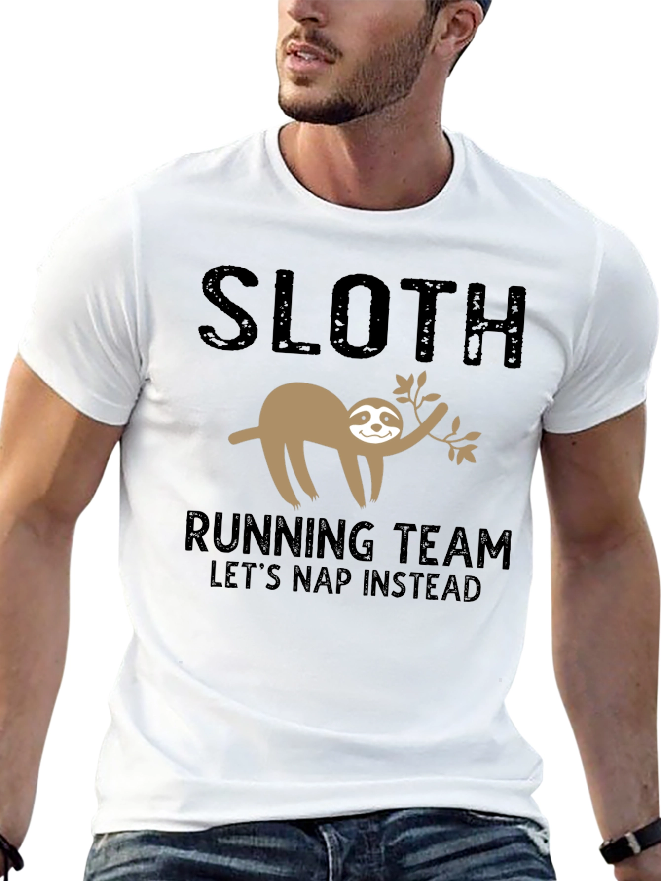 Black Sloth Running Team T-Shirt - Let's Nap Instead view 13