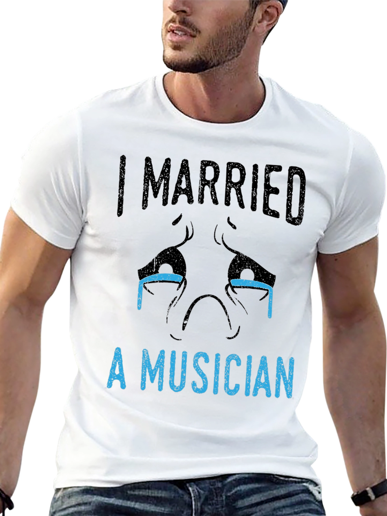 Black I Married A Musician Graphic T-Shirt view 13